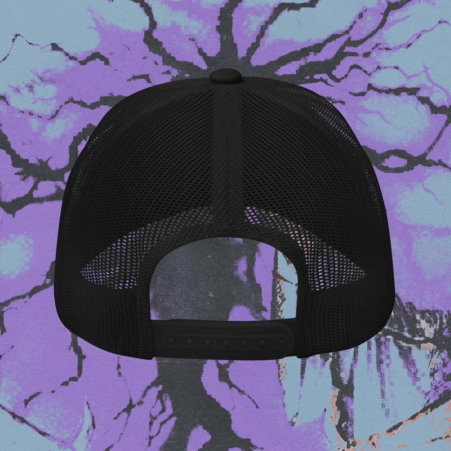 A hat with a design.