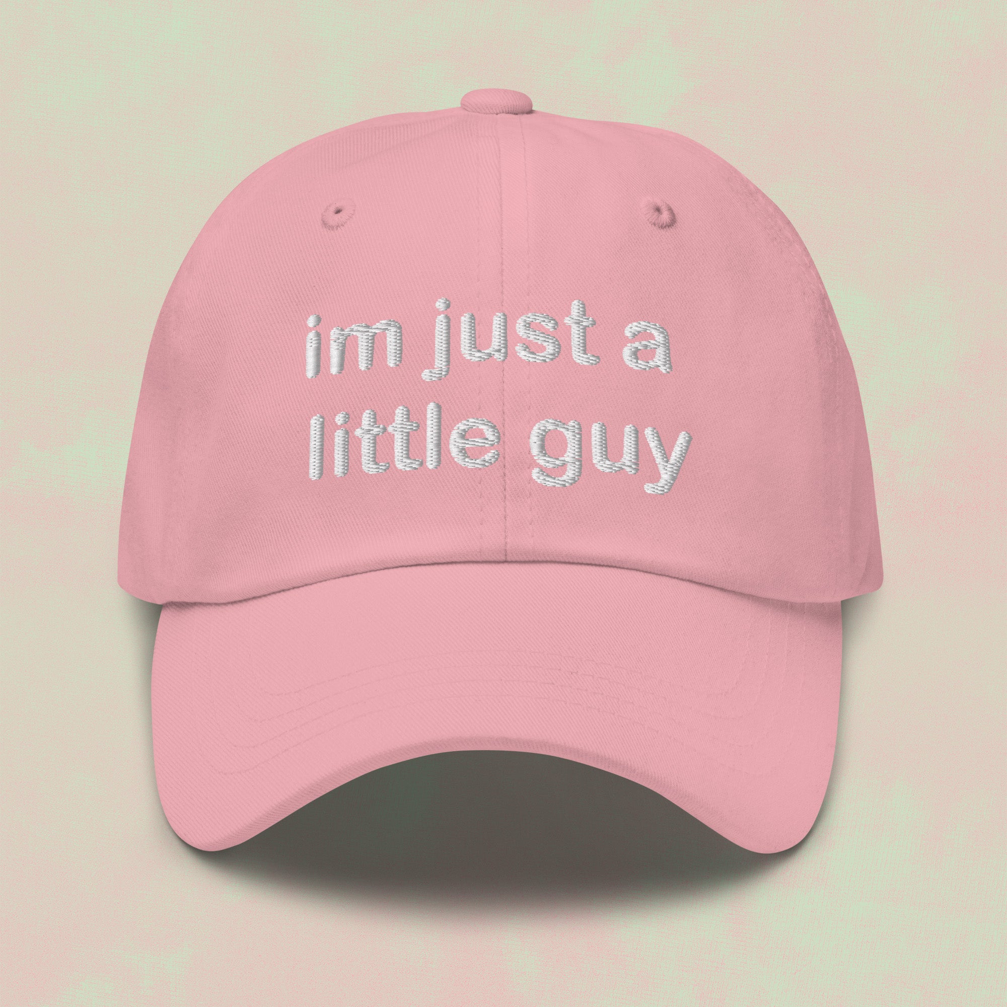 A hat with a design.