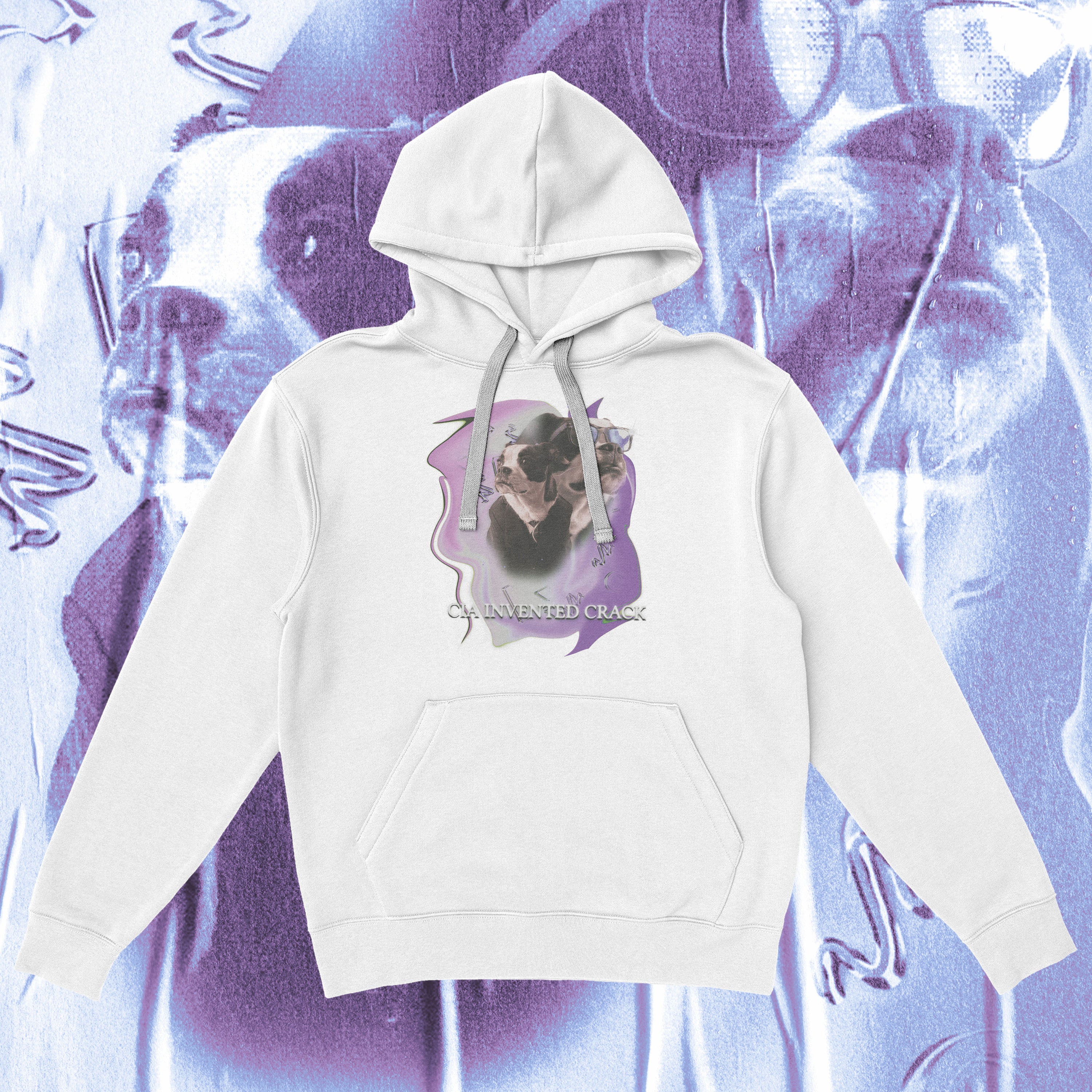 A hoodie with a design.