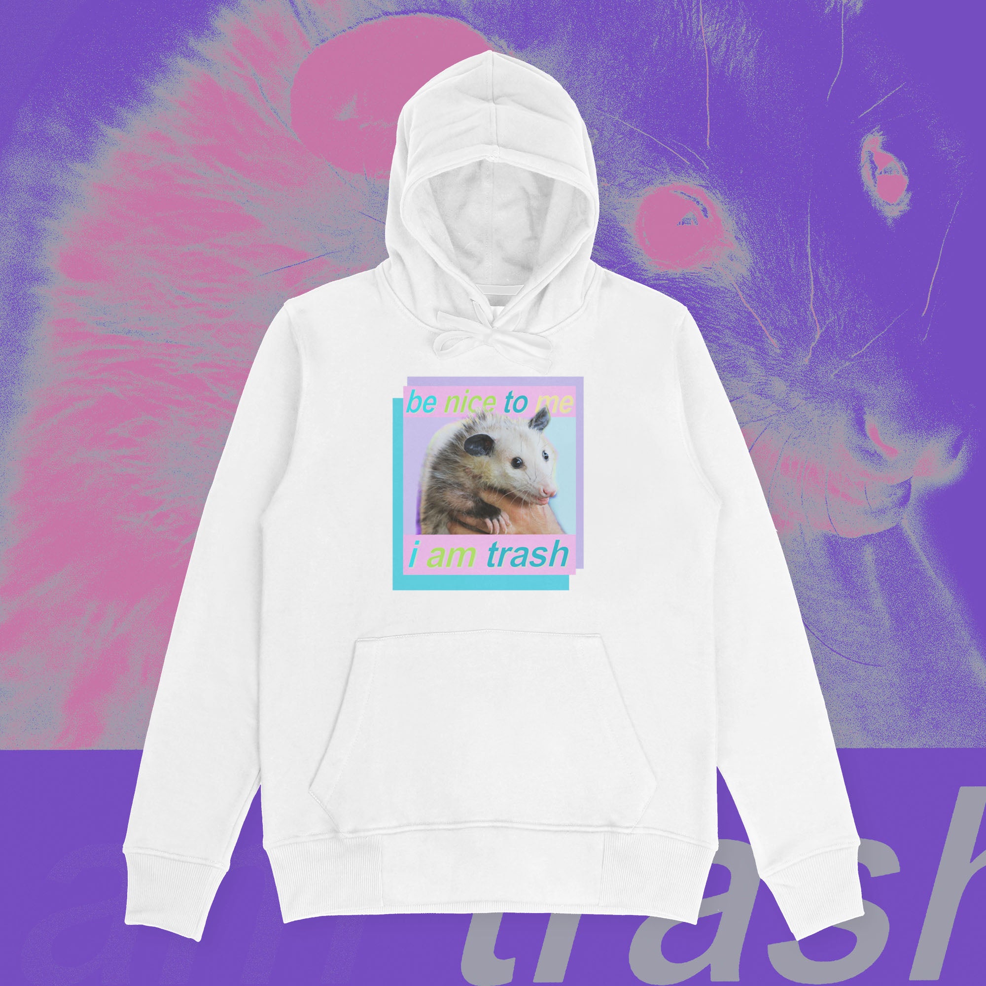 A hoodie with a design.