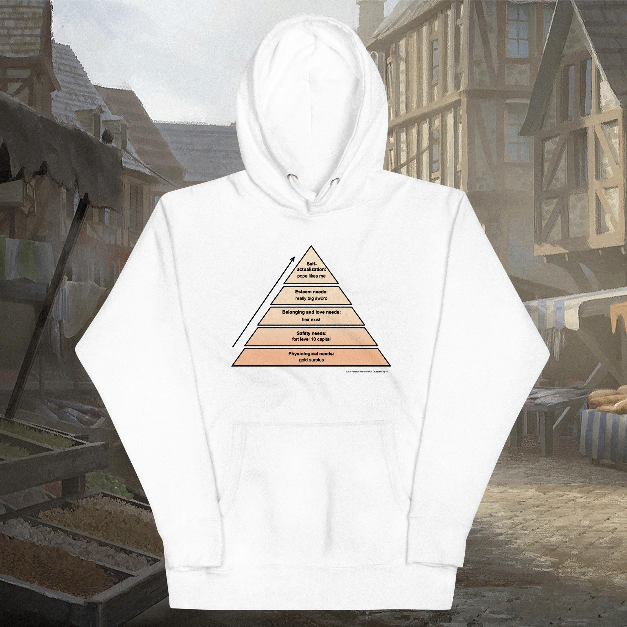 Maslow's pyramid - Crusader Kings III Hoodie