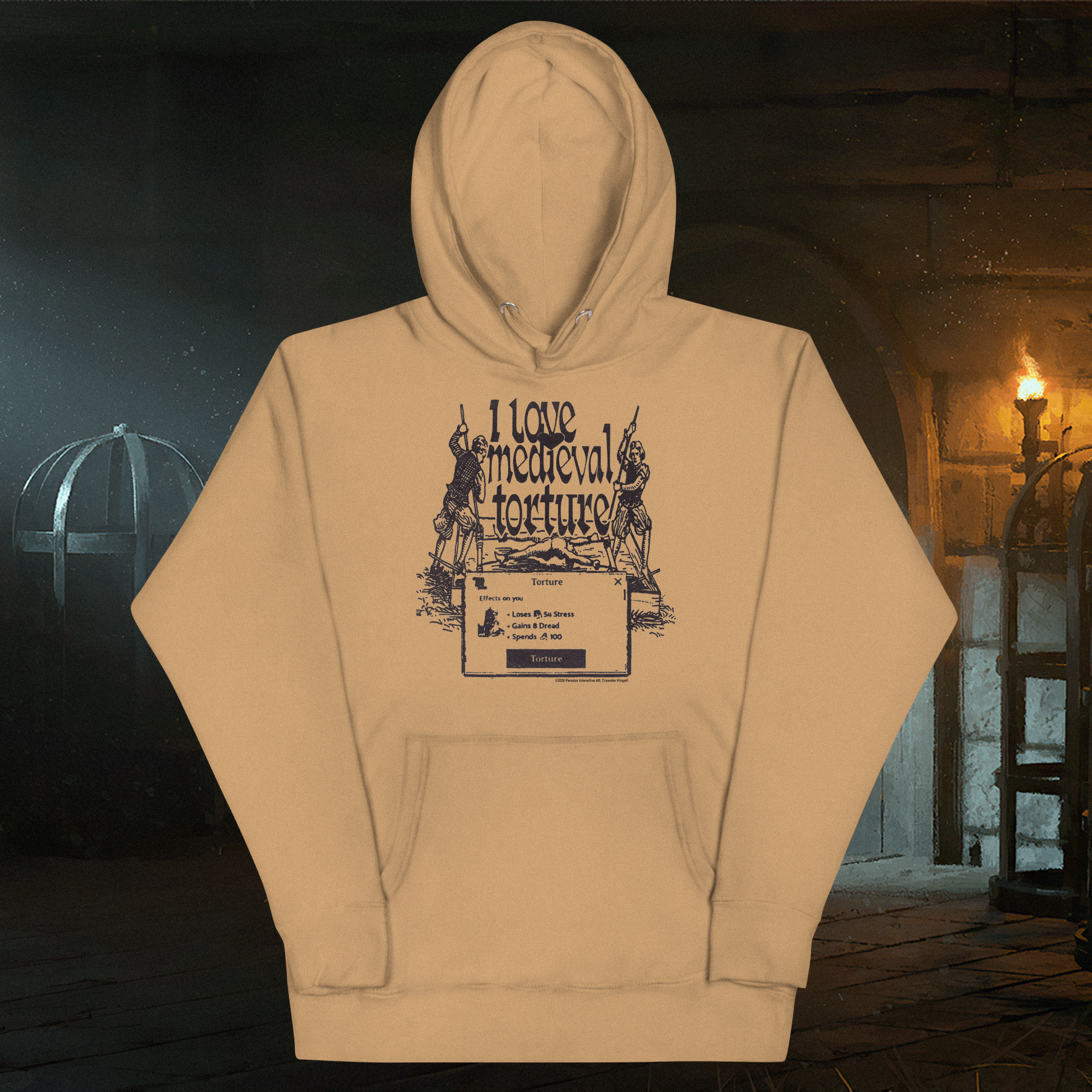 I love medieval torture - Crusader Kings III Hoodie