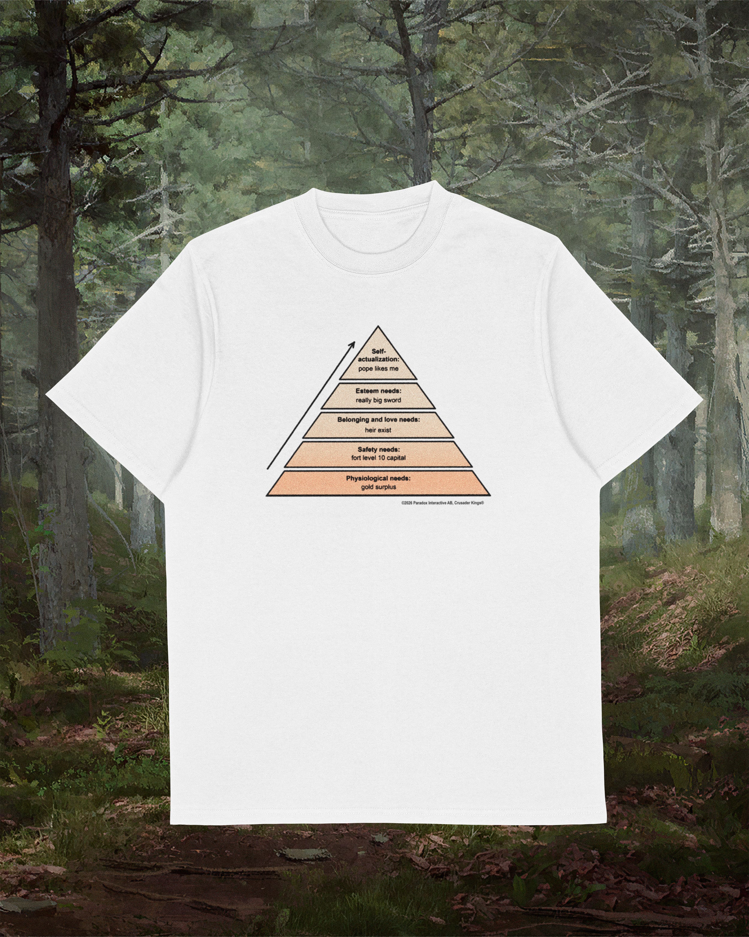 Maslow's pyramid - Crusader Kings III T-Shirt