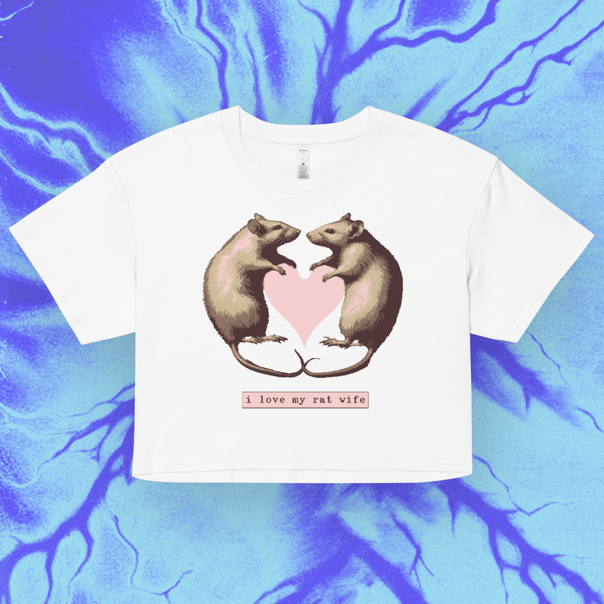 i love my rat wife - crop top