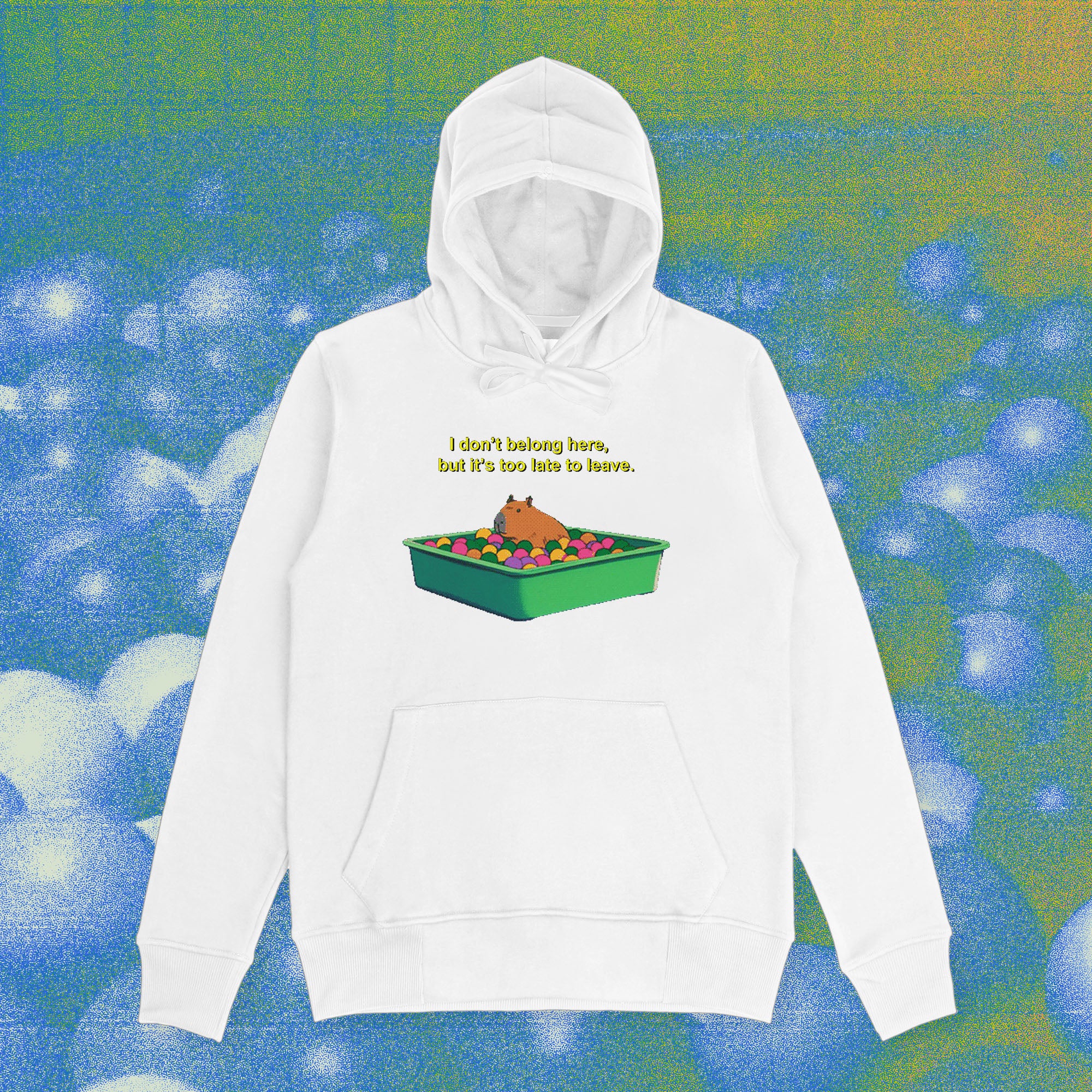 A hoodie with a design.