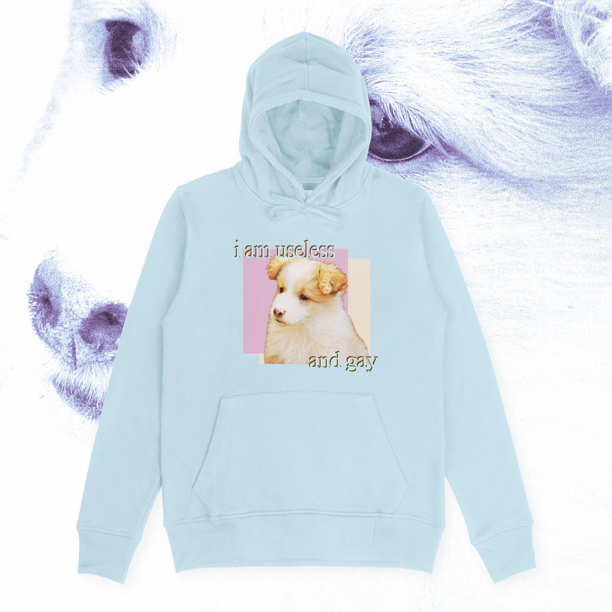 A hoodie with a design.
