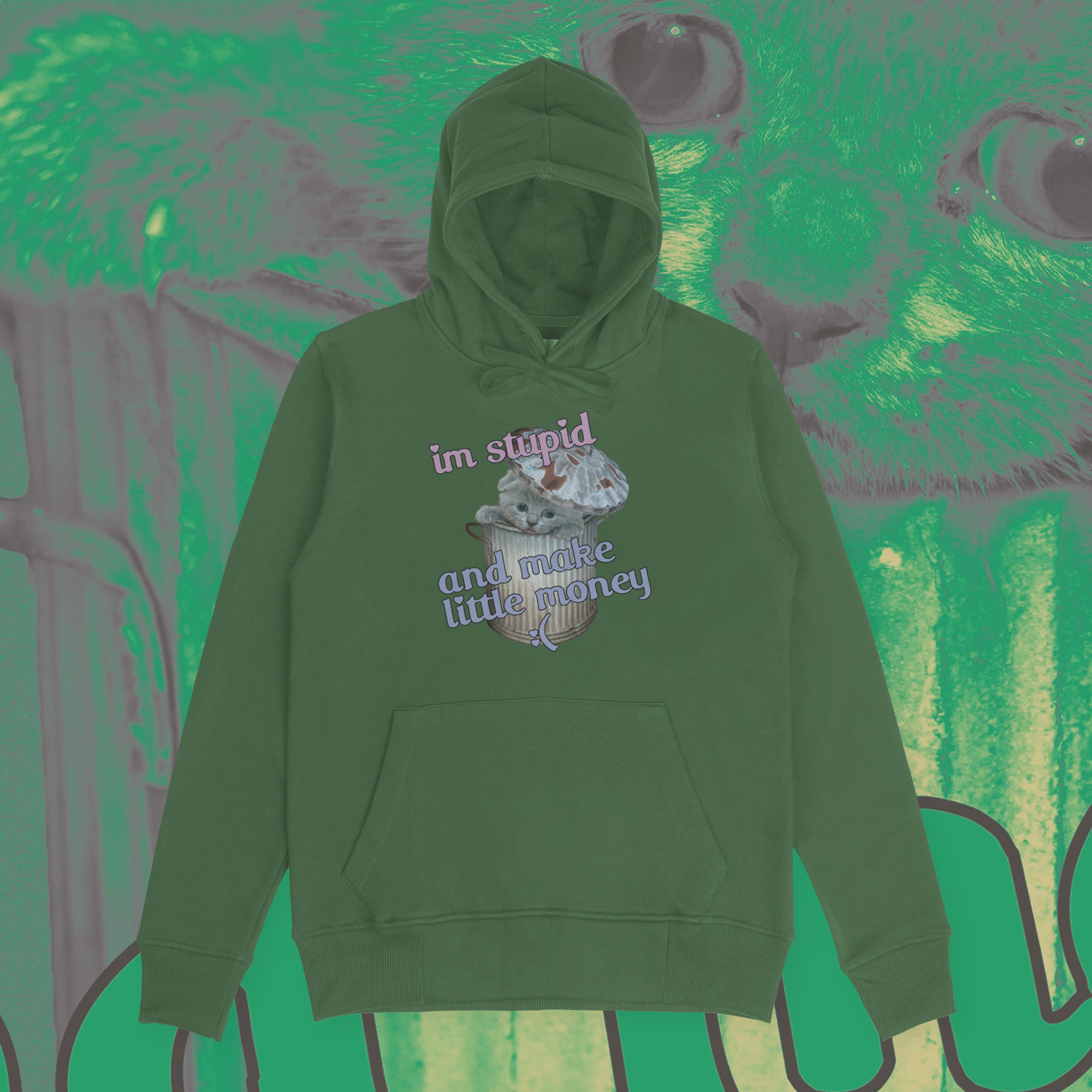 A hoodie with a design.