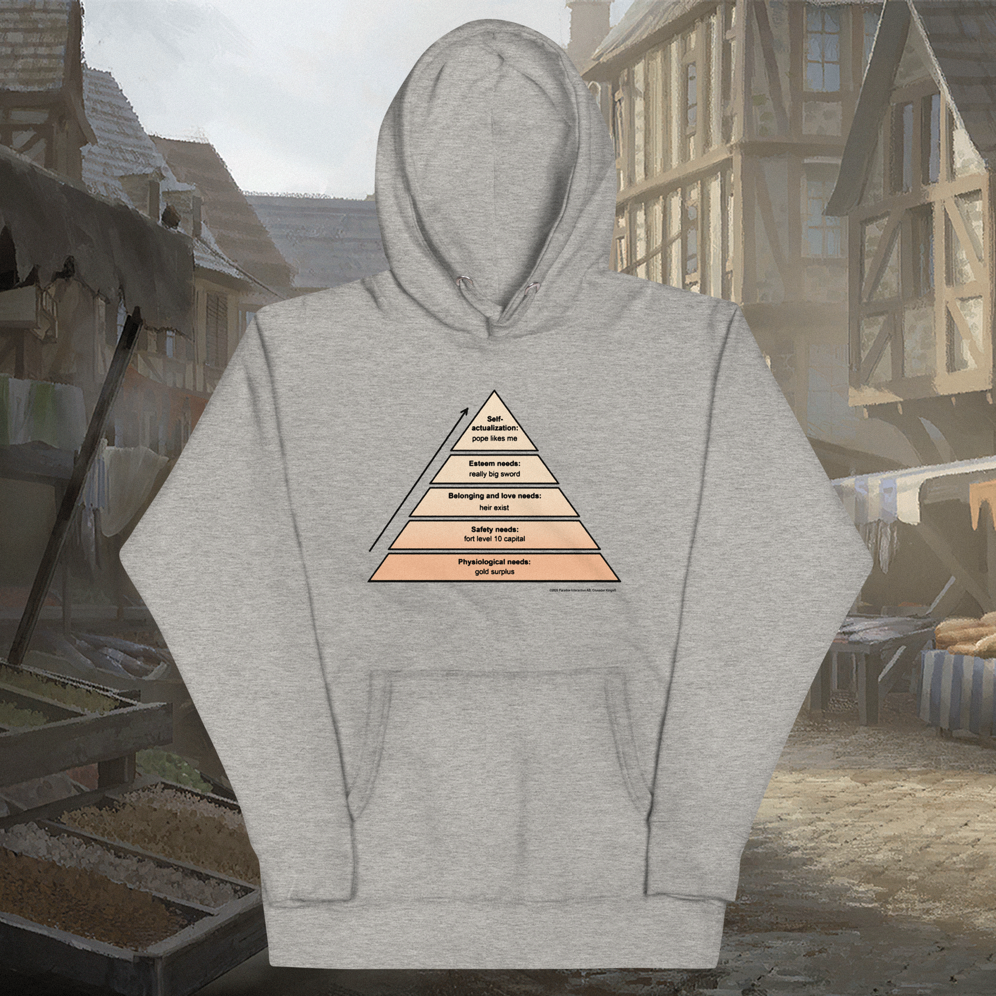 Maslow's pyramid - Crusader Kings III Hoodie
