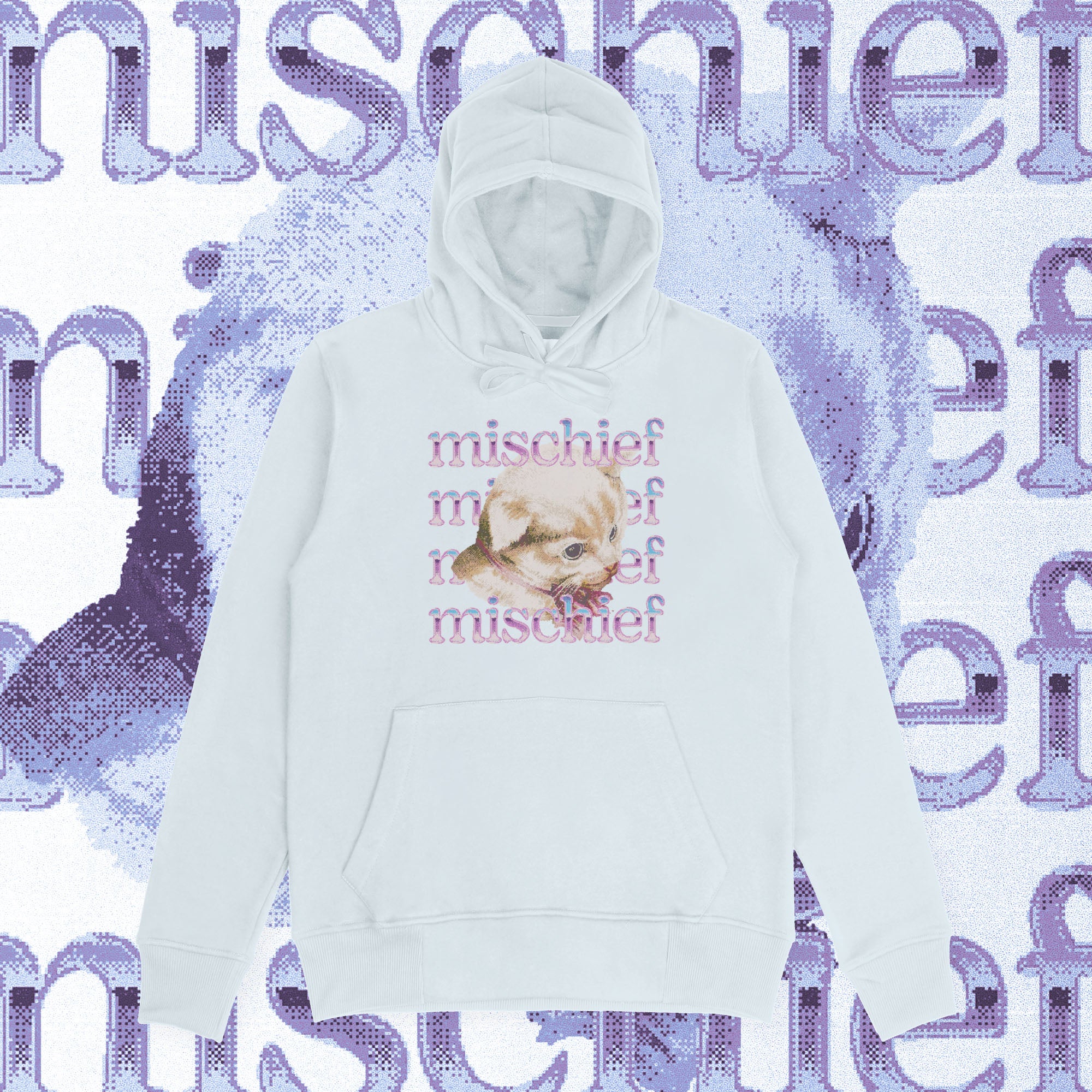 A hoodie with a design.
