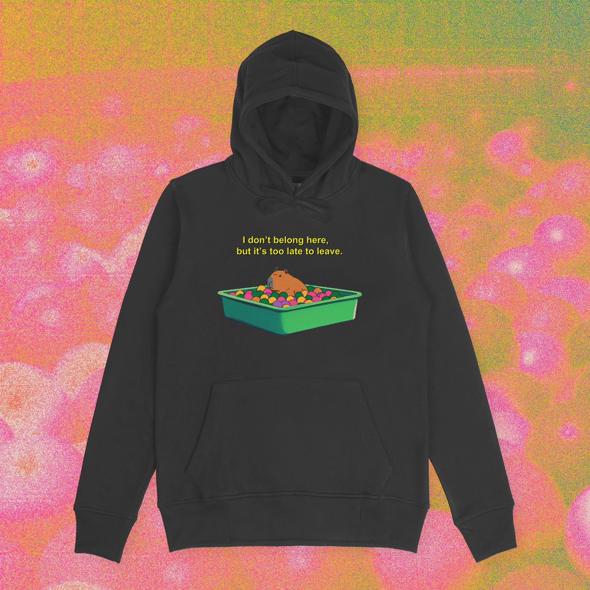 A hoodie with a design.