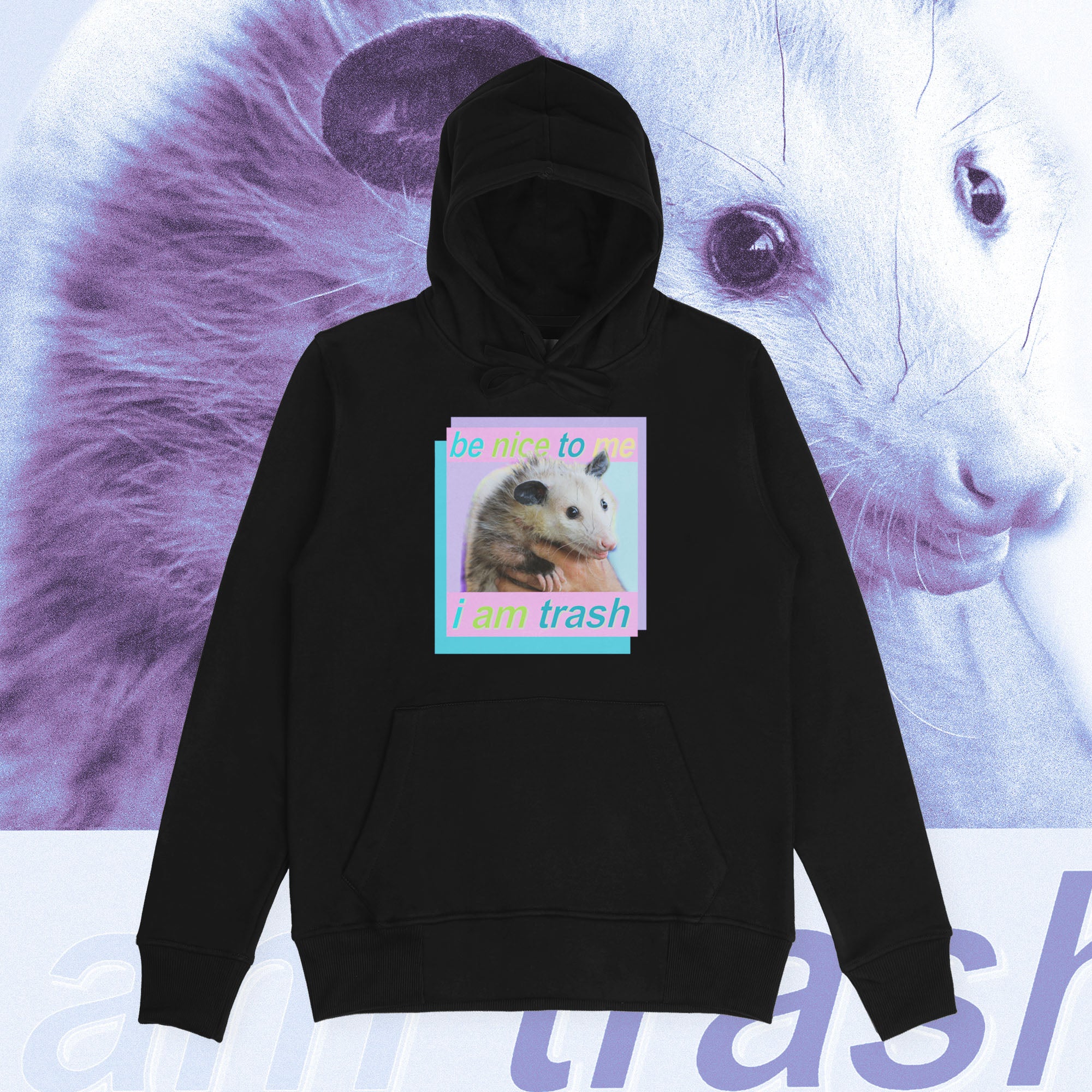 A hoodie with a design.