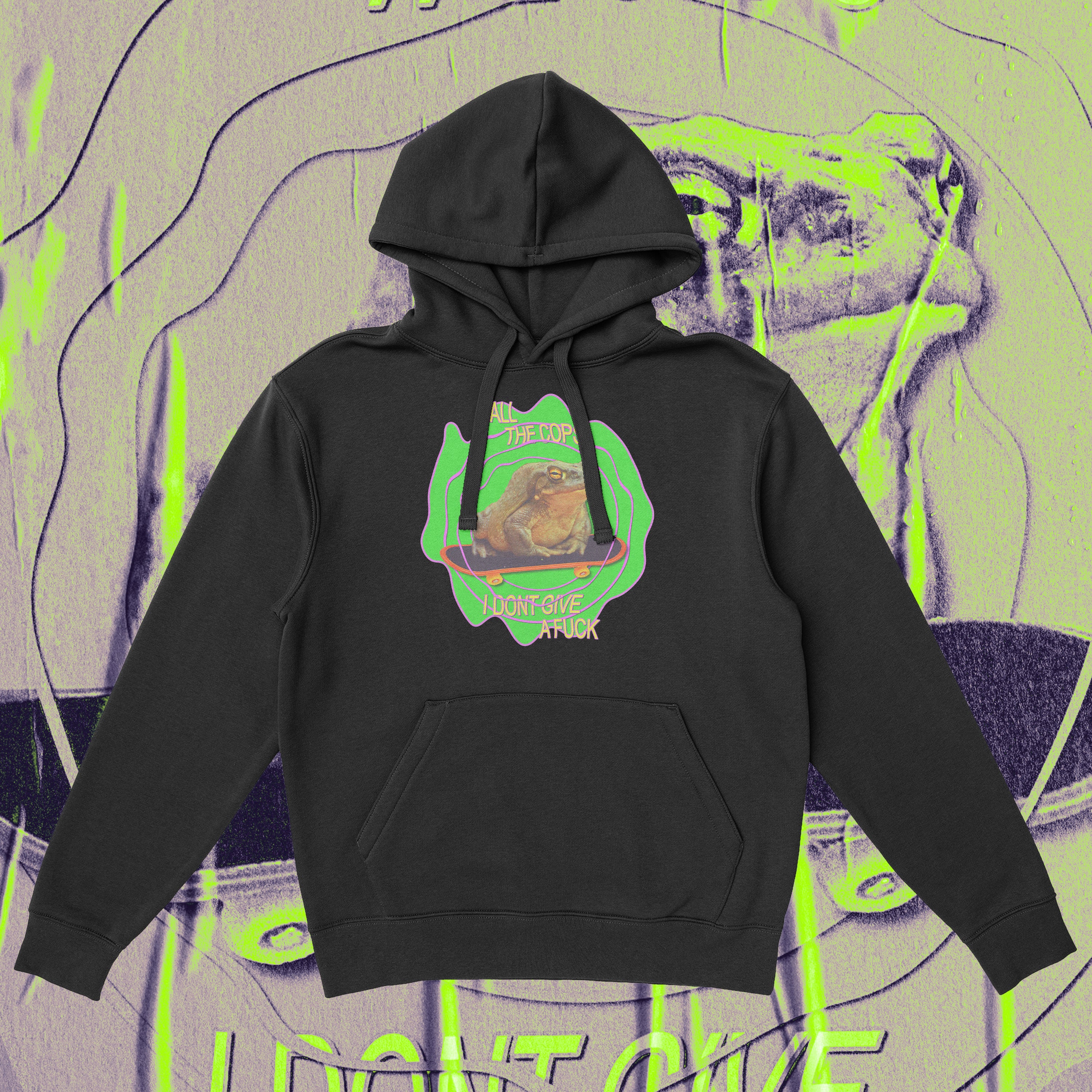 A hoodie with a design.