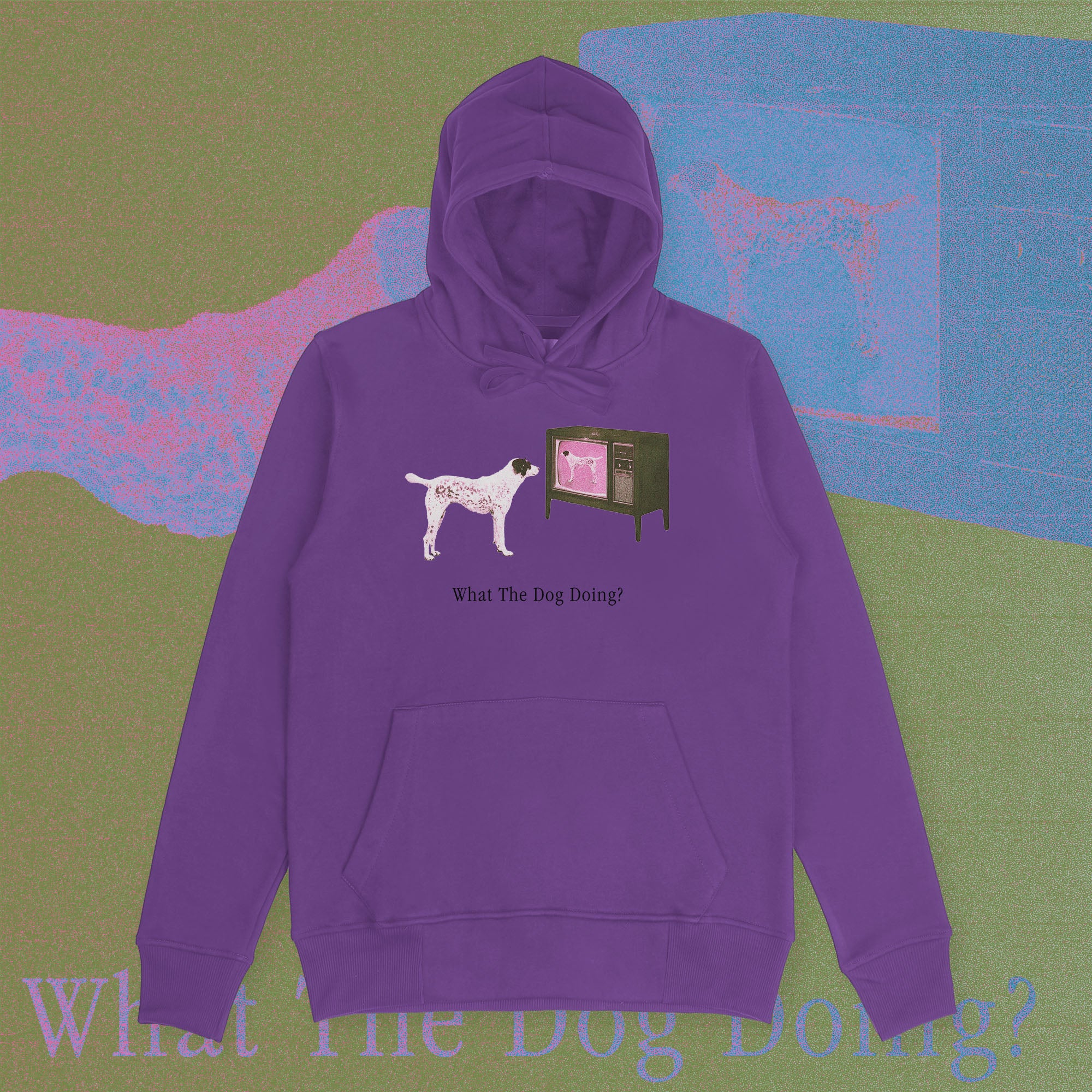 A hoodie with a design.