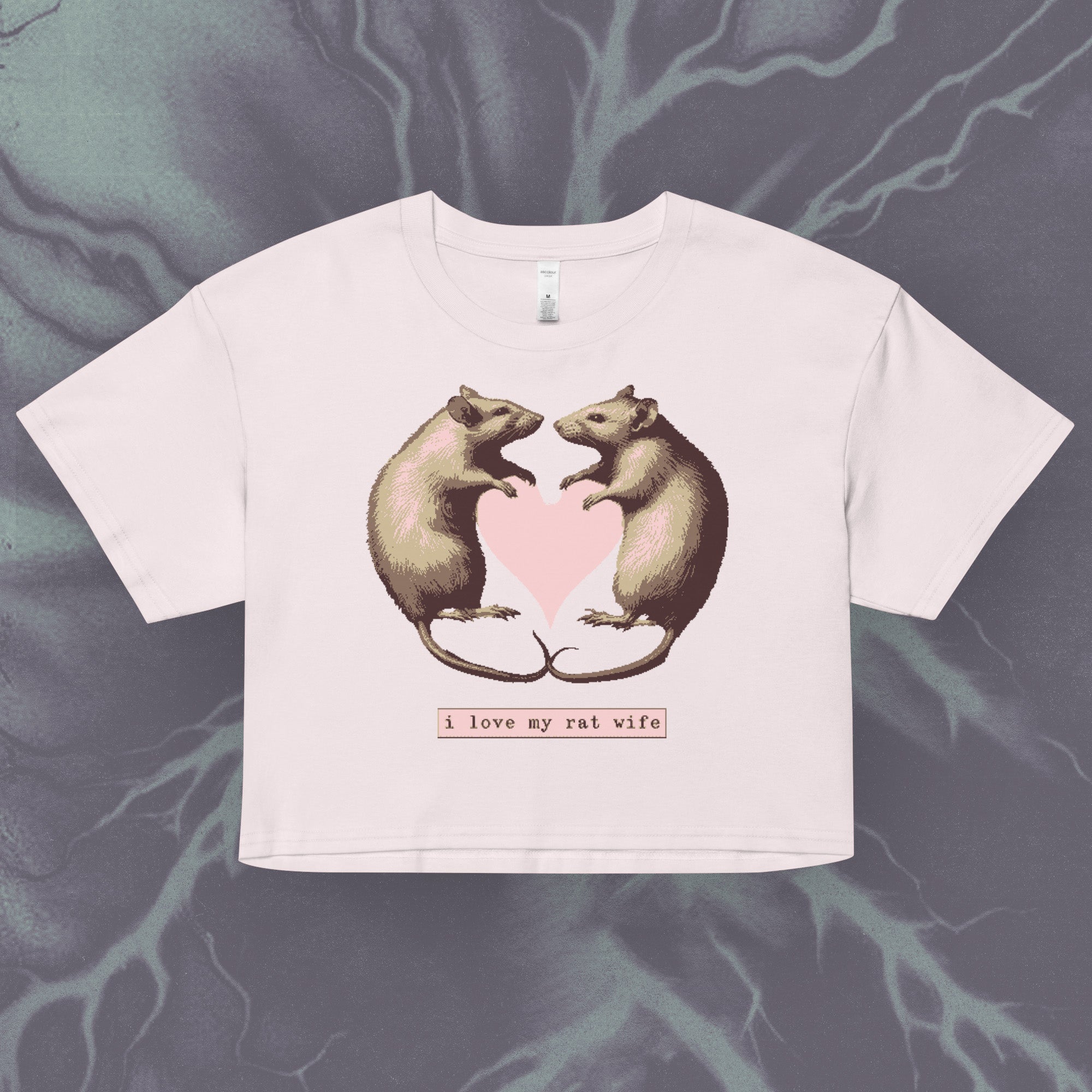 i love my rat wife - crop top