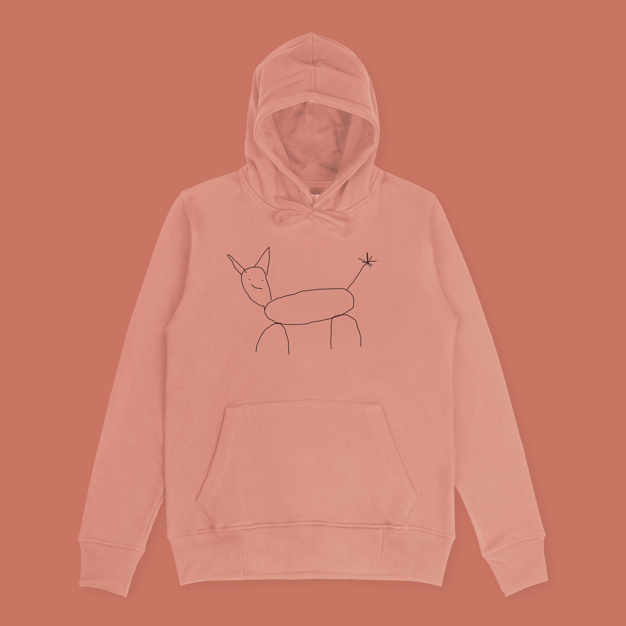 A hoodie with a design.