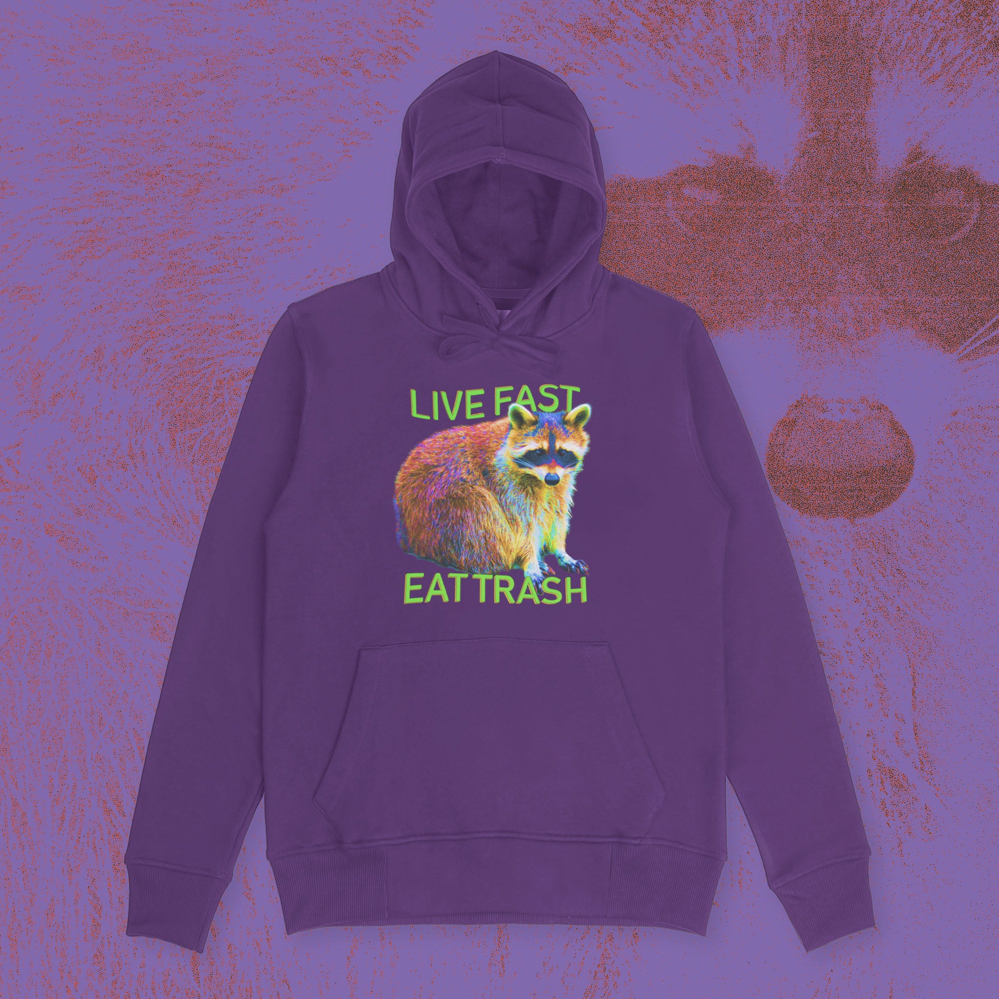 A hoodie with a design.