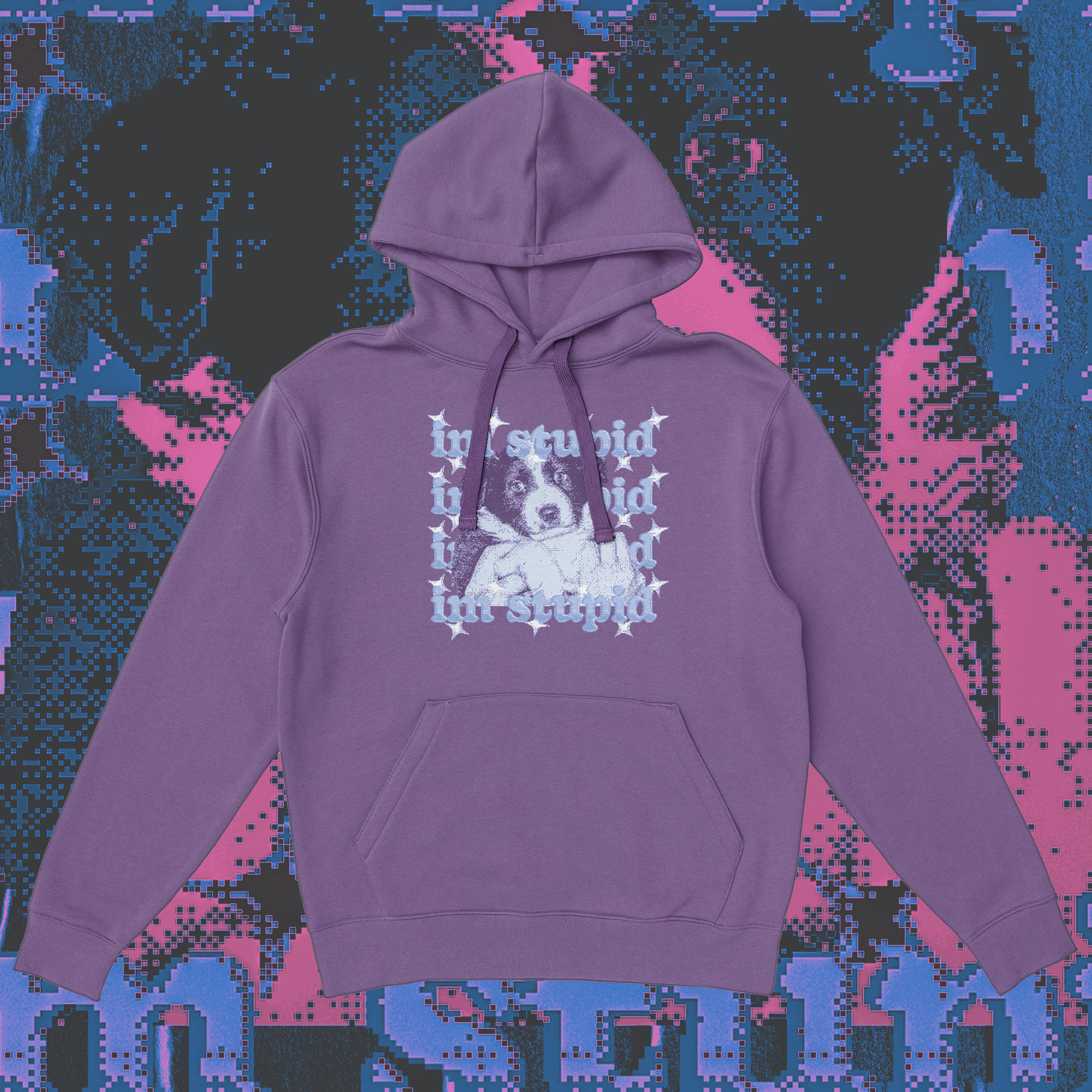 A hoodie with a design.