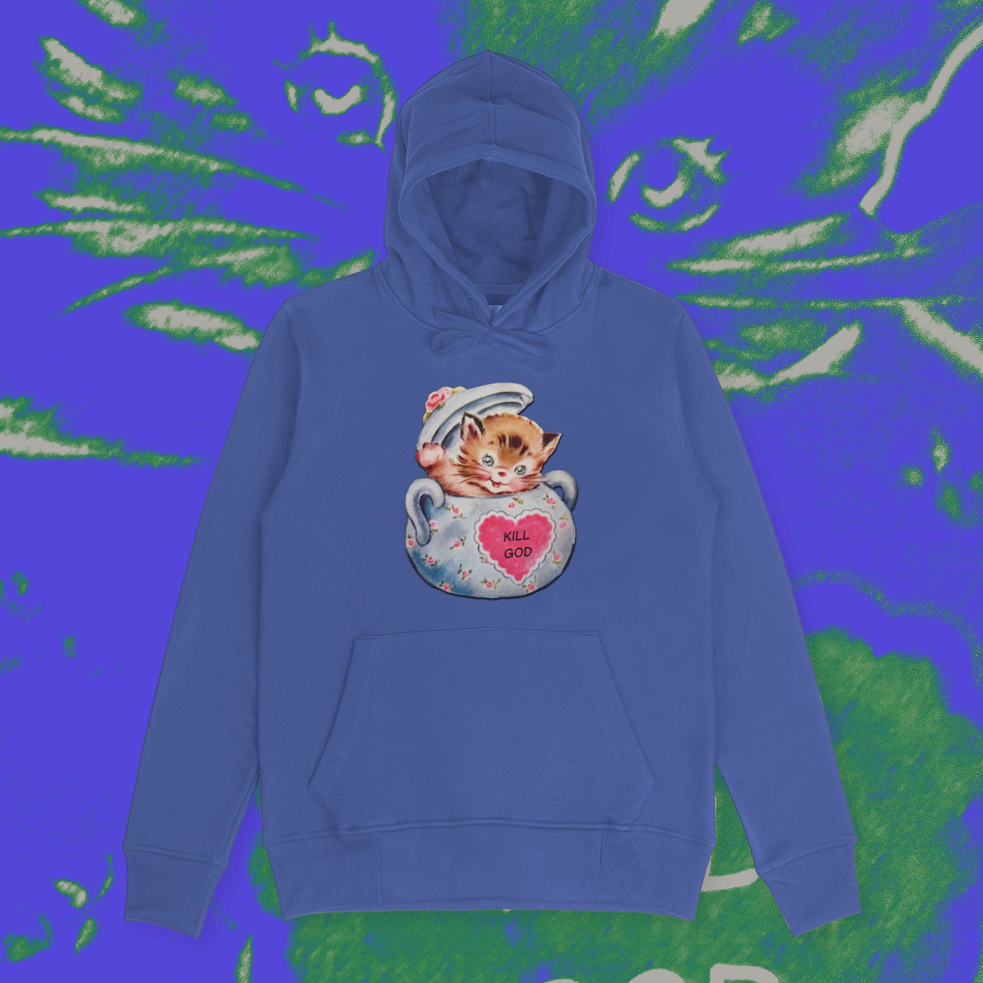 A hoodie with a design.