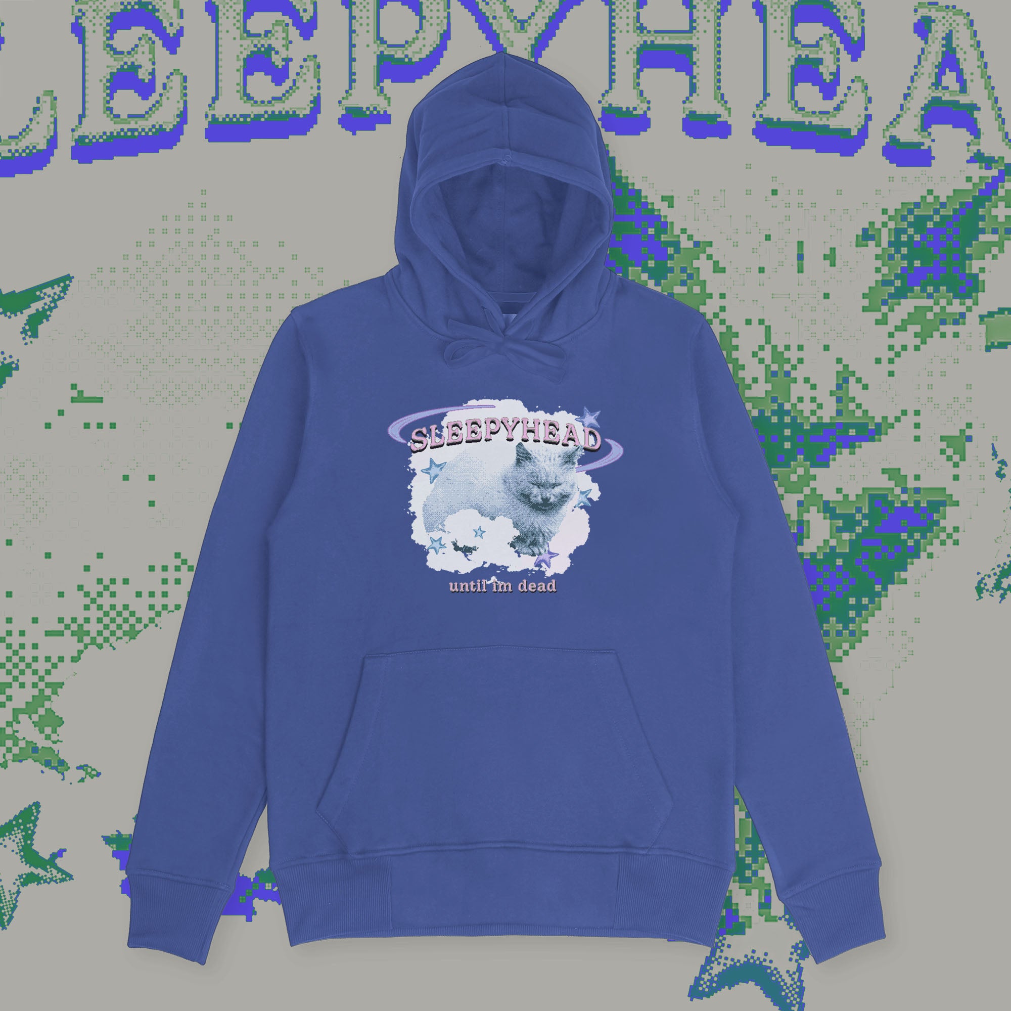 A hoodie with a design.