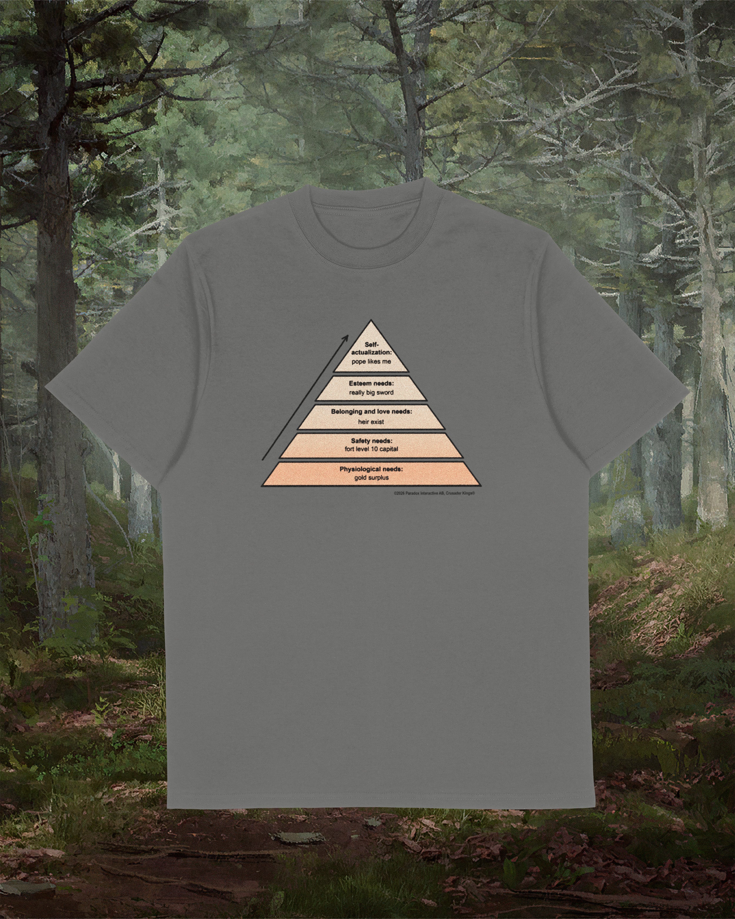 Maslow's pyramid - Crusader Kings III T-Shirt