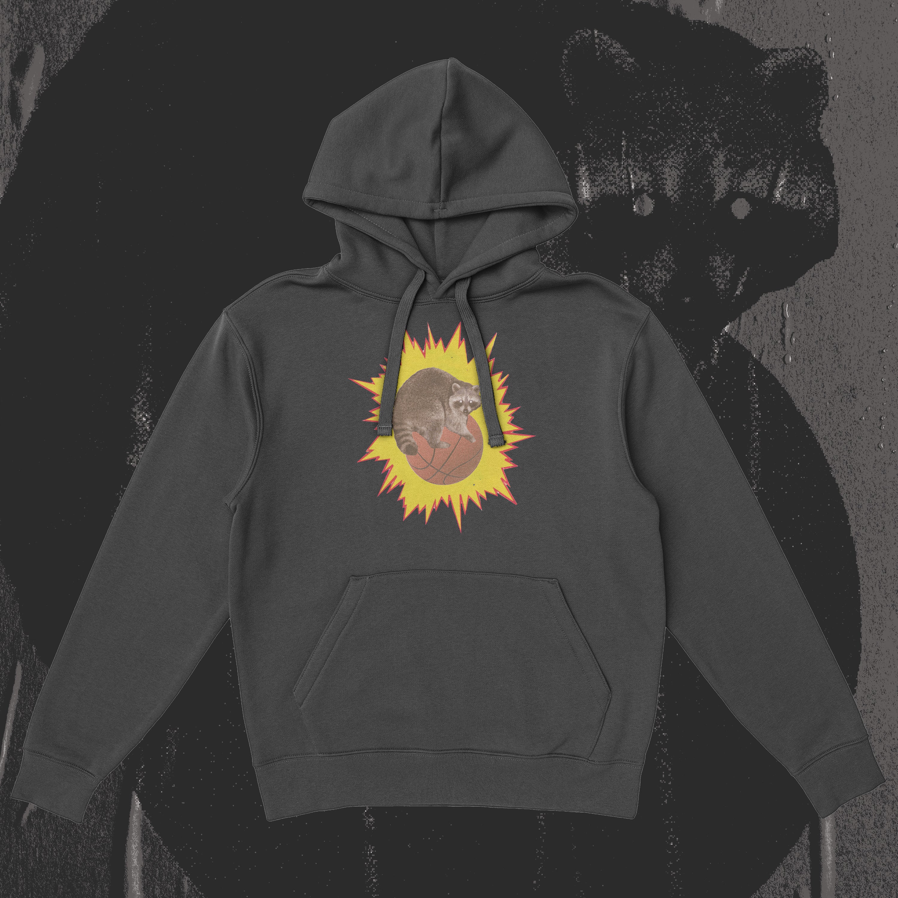 A hoodie with a design.