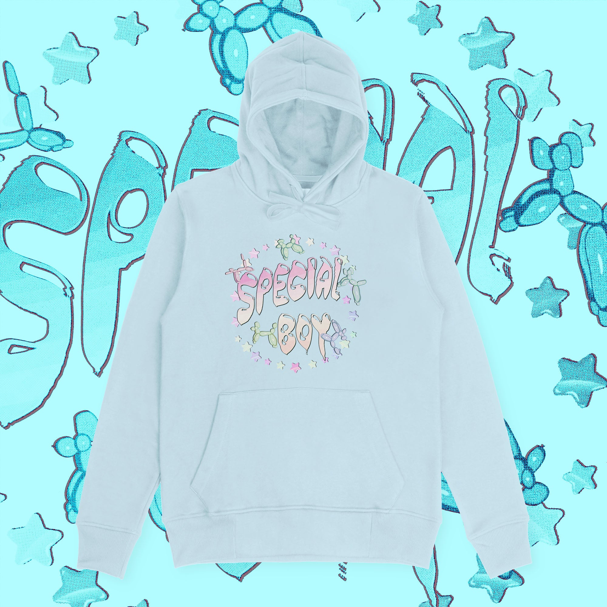 A hoodie with a design.