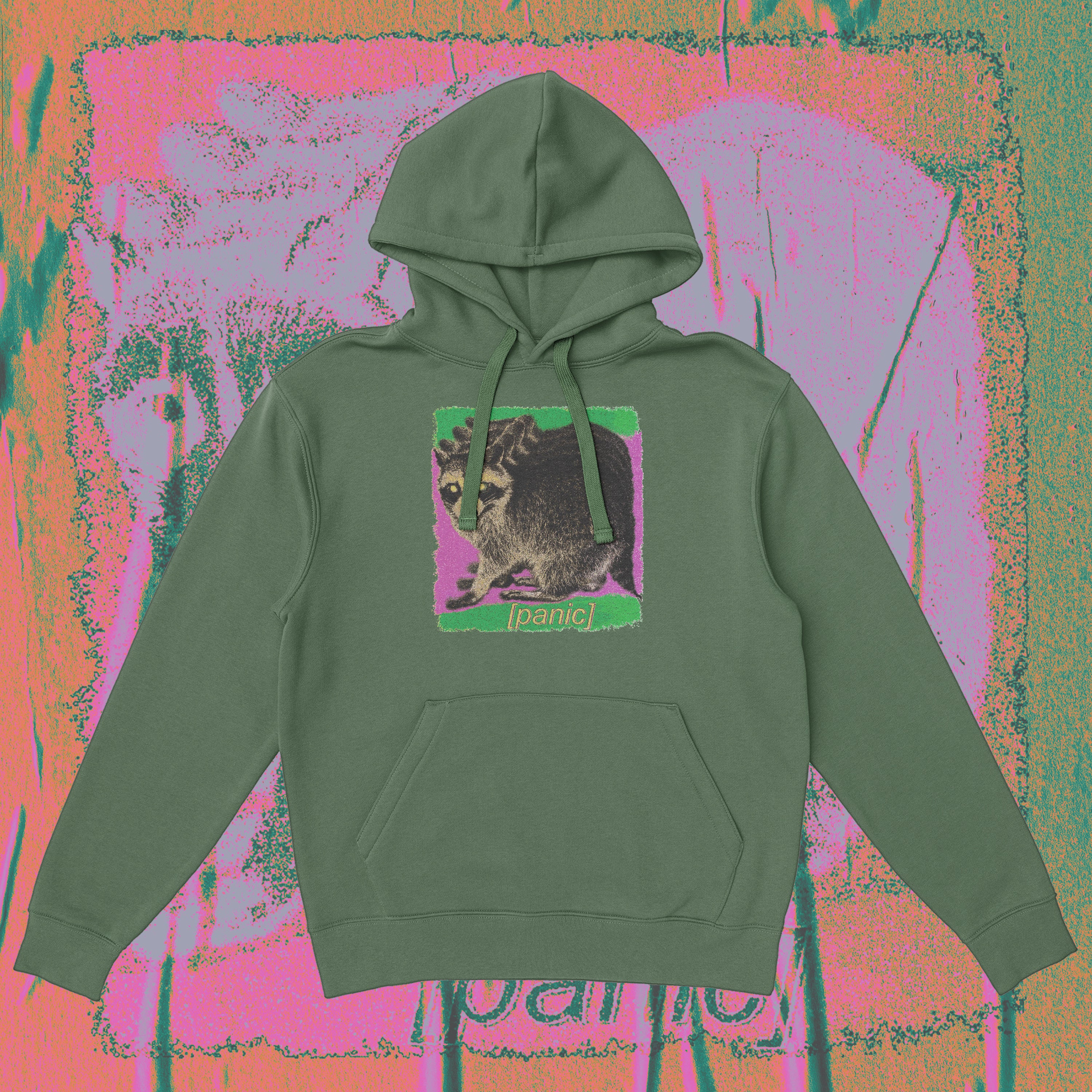 A hoodie with a design.
