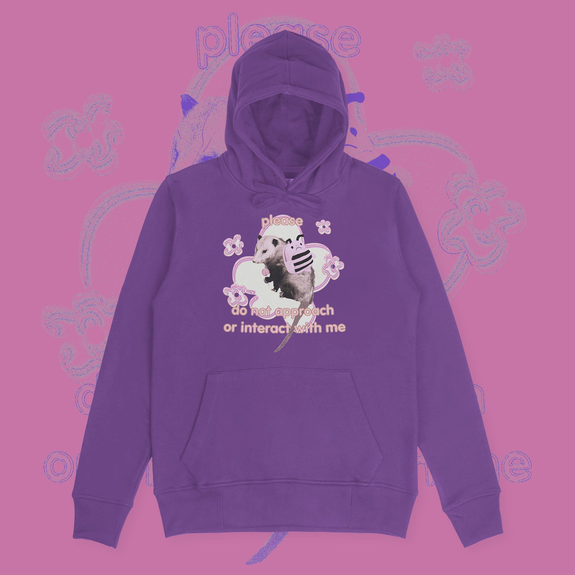 A hoodie with a design.