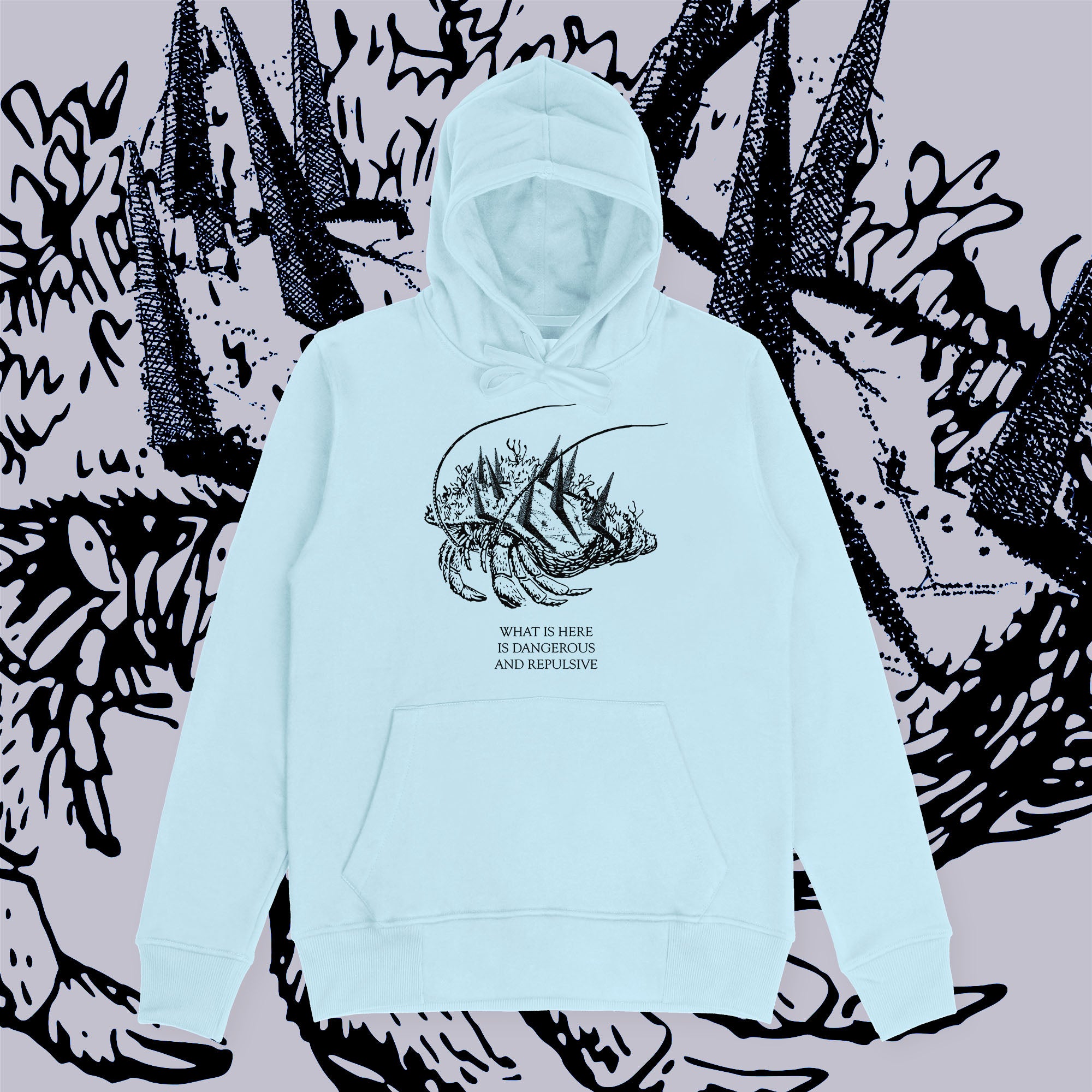 A hoodie with a design.