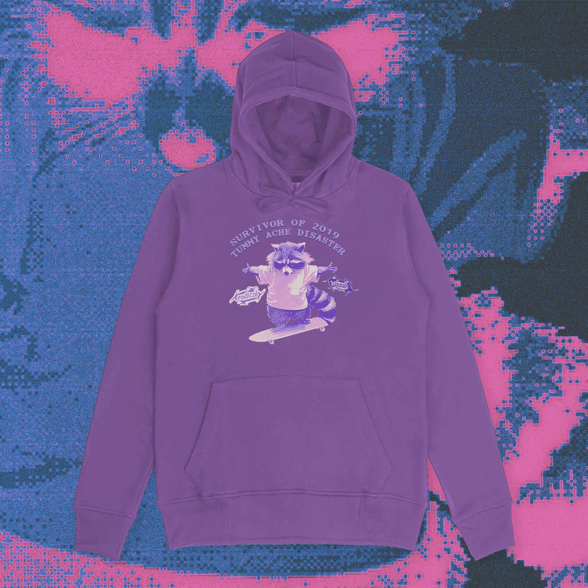 A hoodie with a design.