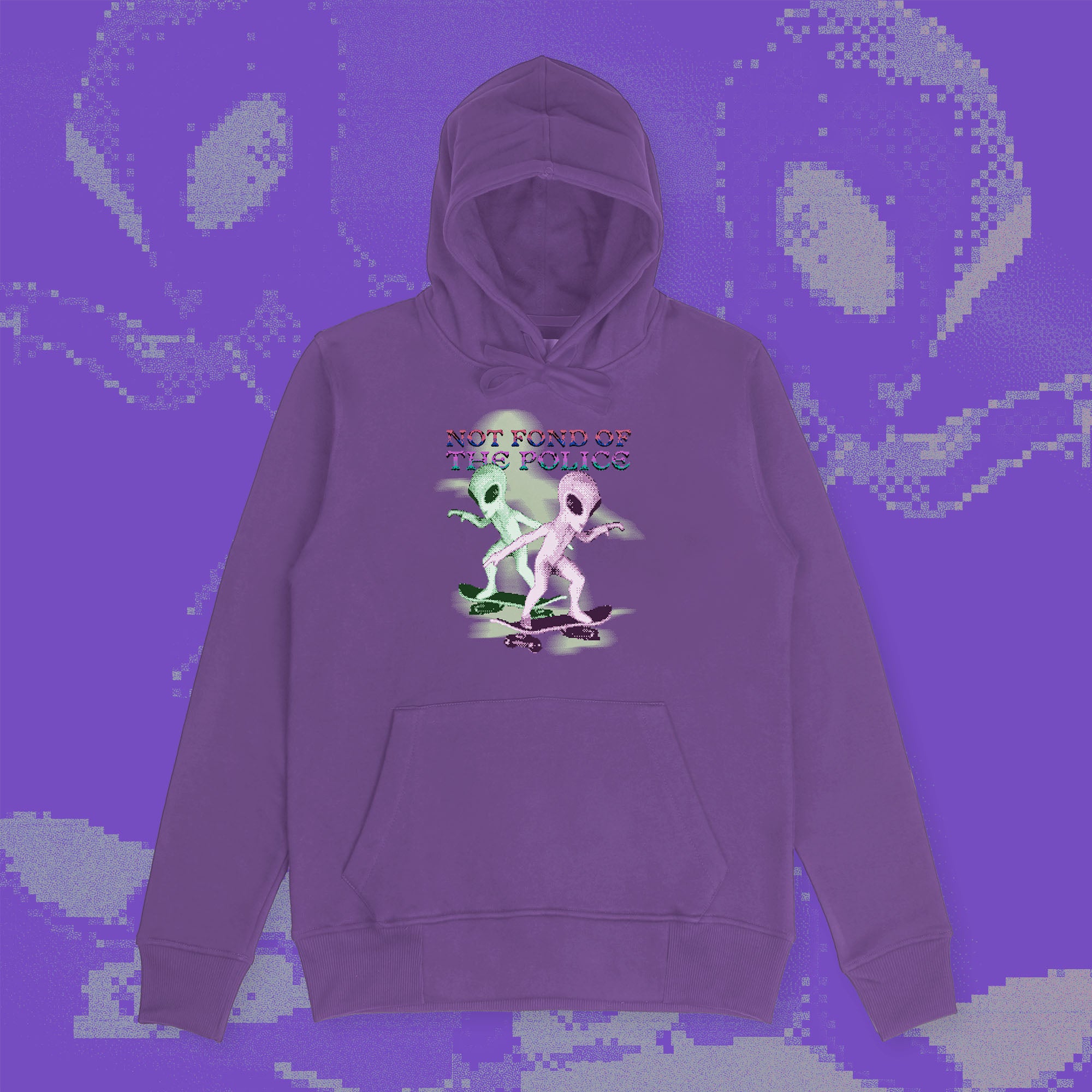 A hoodie with a design.