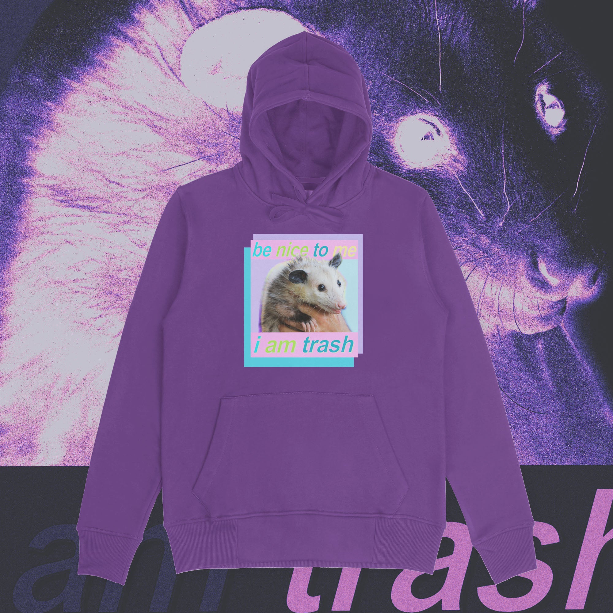 A hoodie with a design.