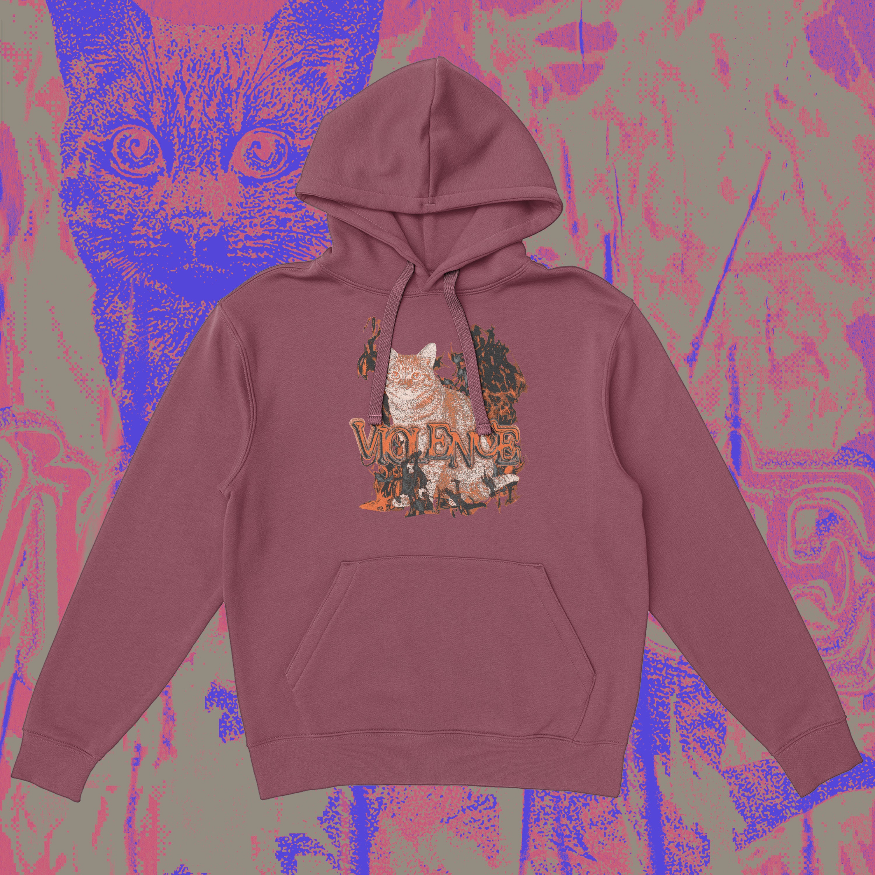 A hoodie with a design.