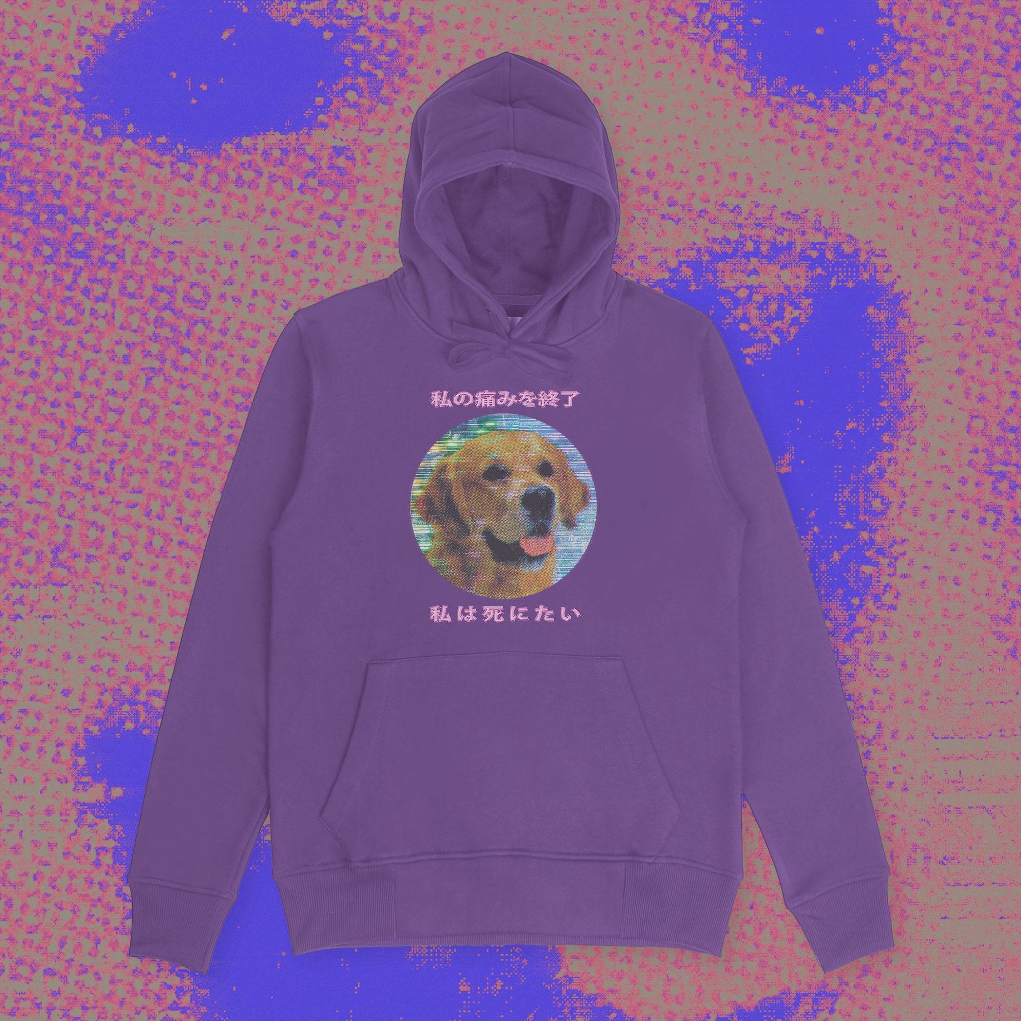 A hoodie with a design.