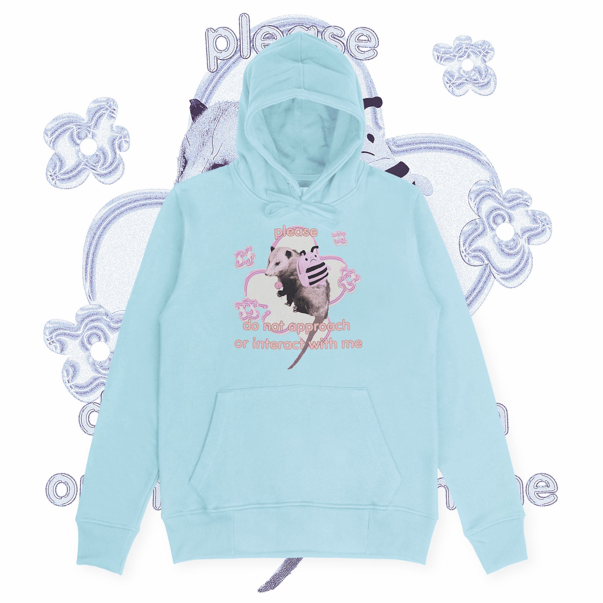 A hoodie with a design.