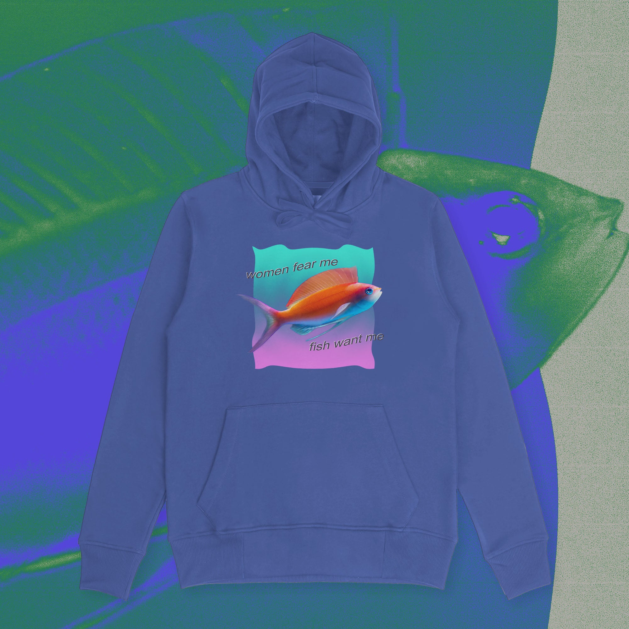 A hoodie with a design.