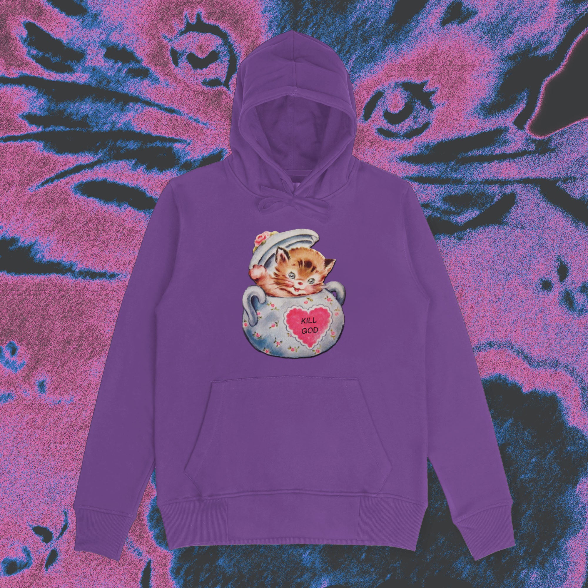A hoodie with a design.