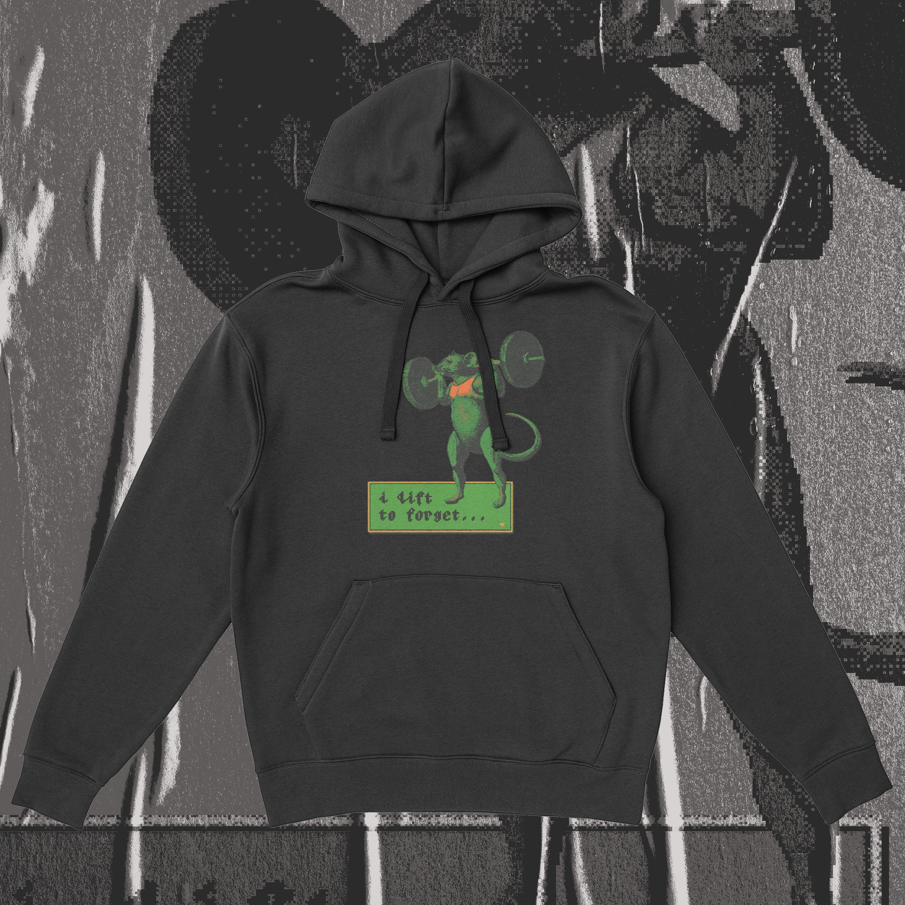 A hoodie with a design.