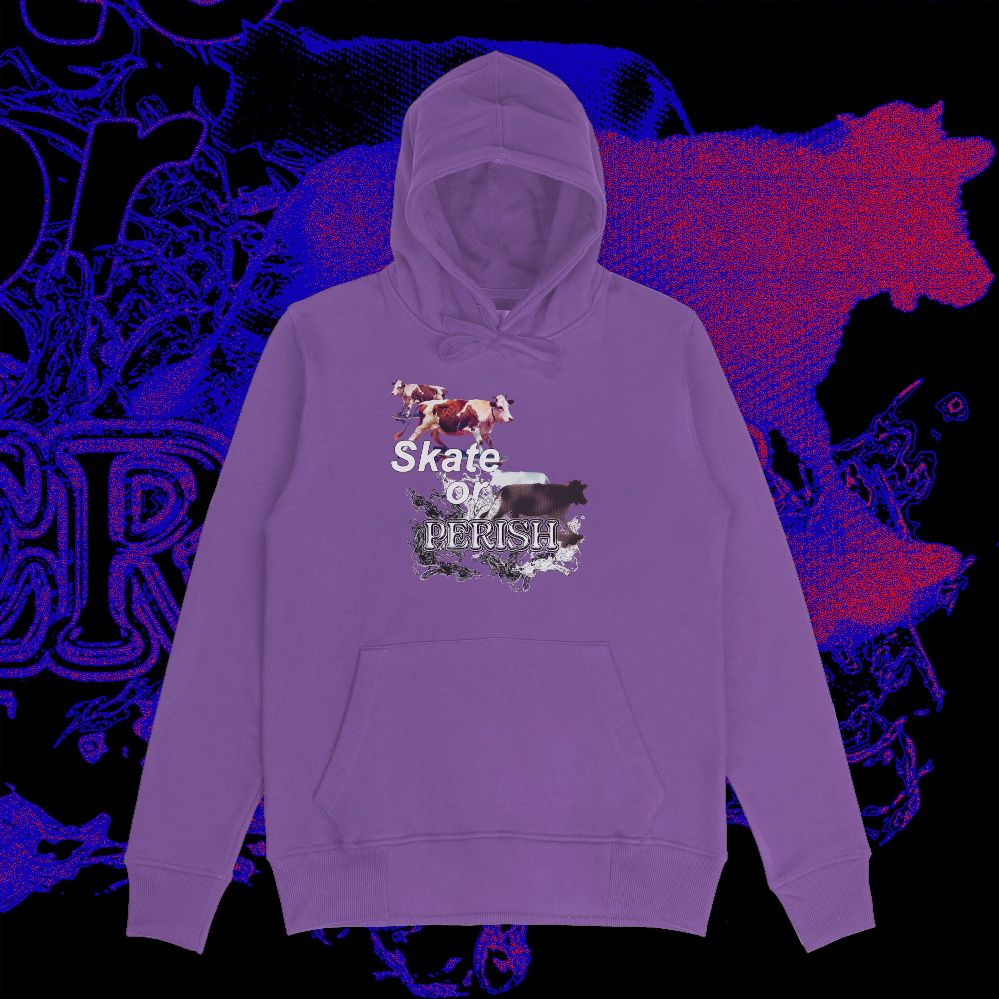 A hoodie with a design.