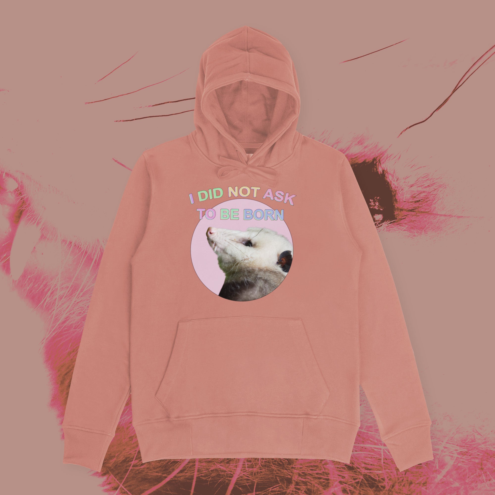 A hoodie with a design.