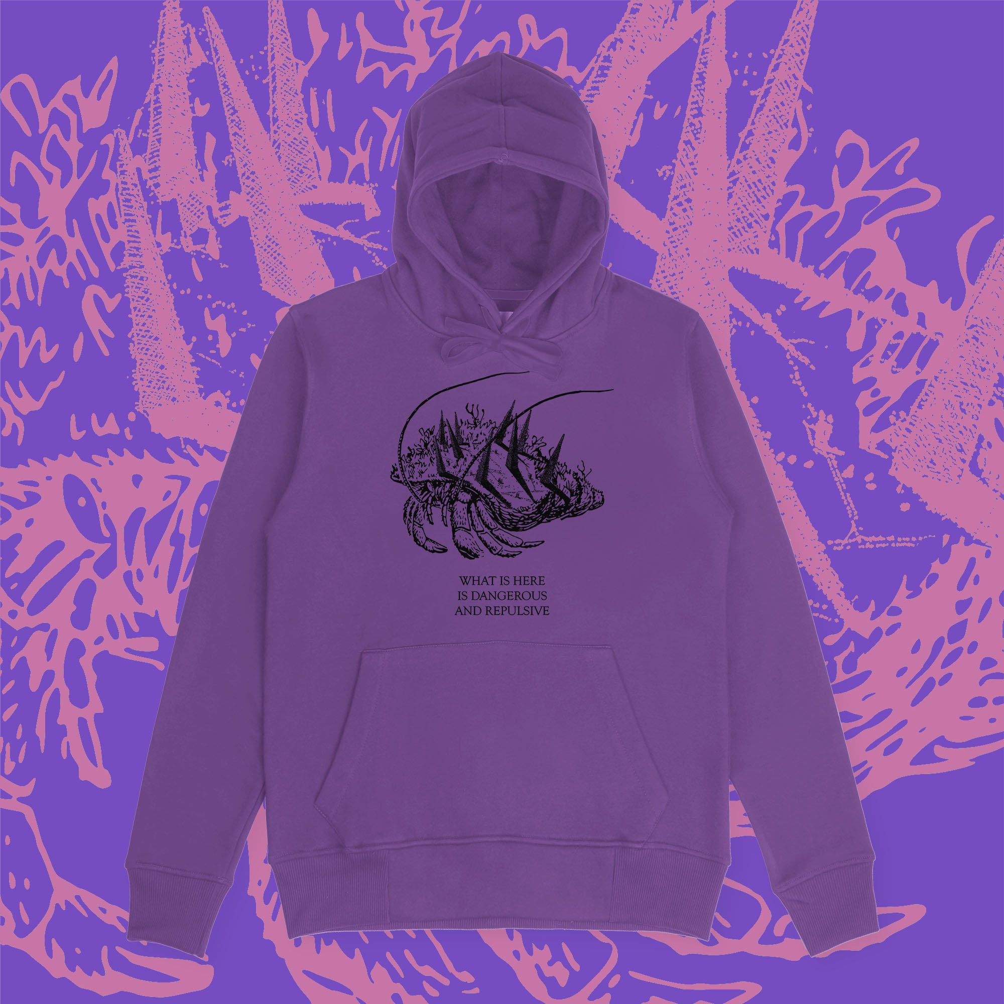 A hoodie with a design.
