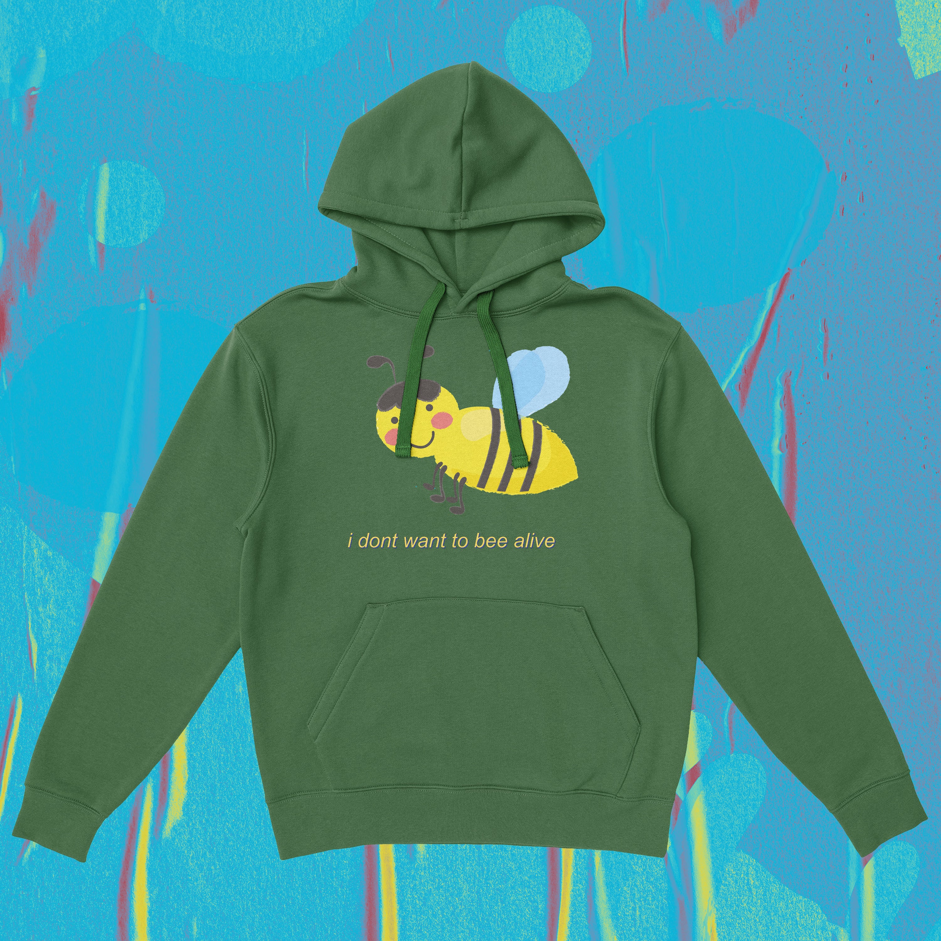 A hoodie with a design.