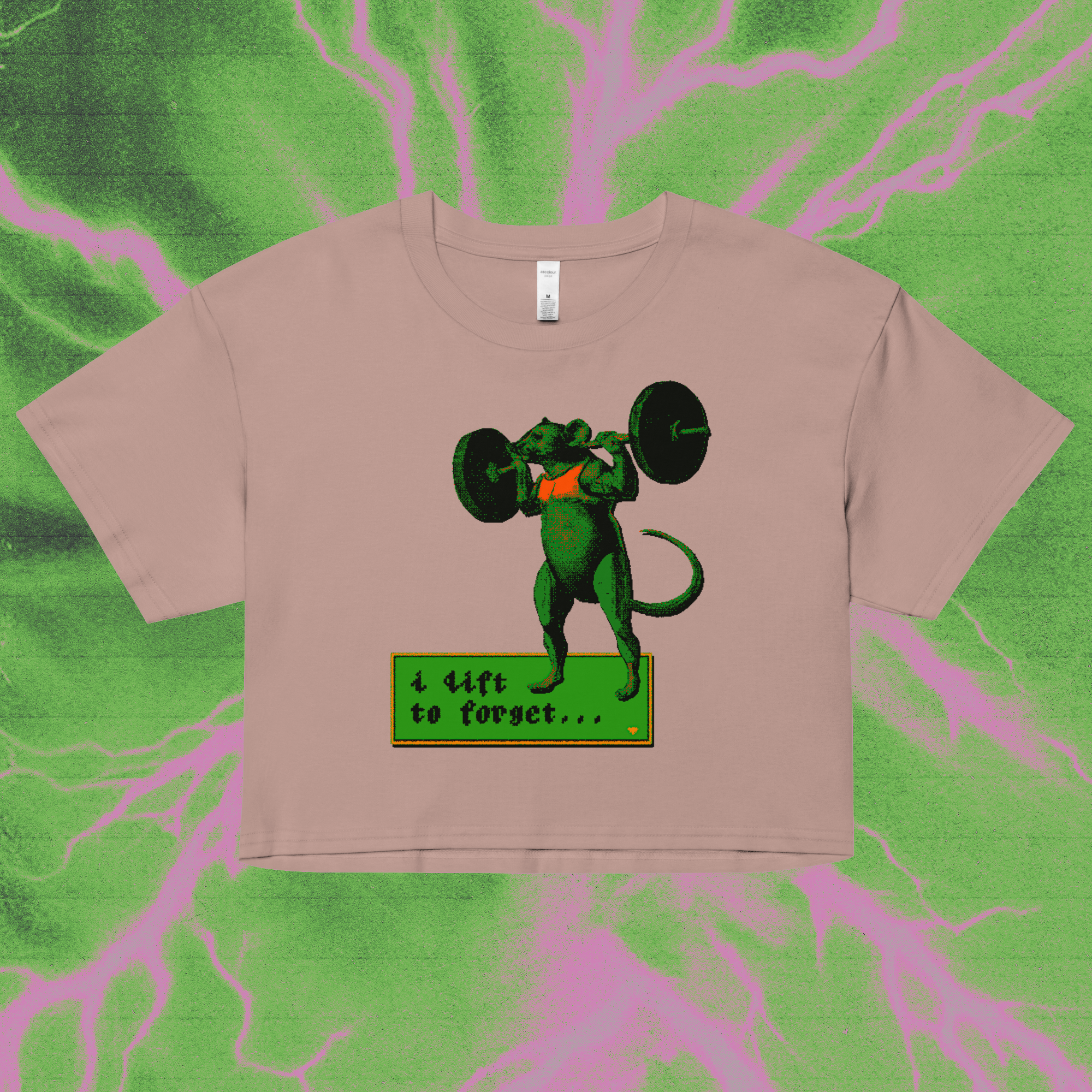 i lift to forget - crop top