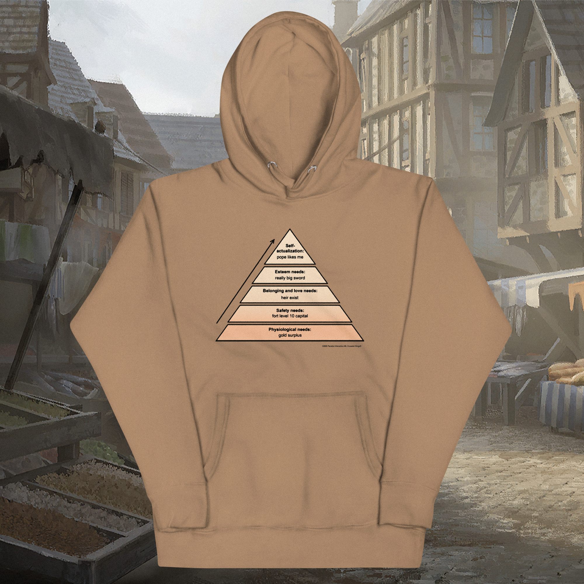 Maslow's pyramid - Crusader Kings III Hoodie