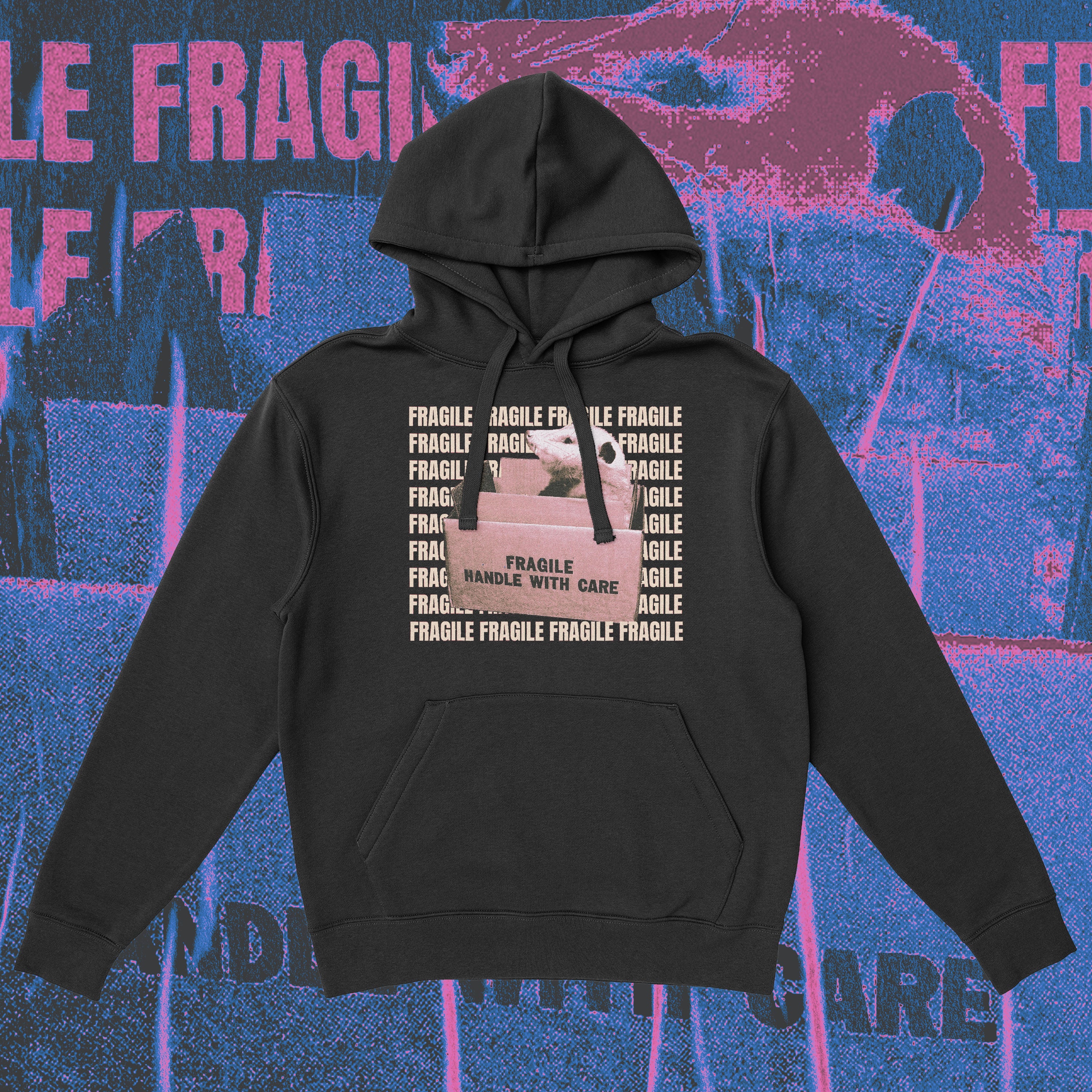 A hoodie with a design.