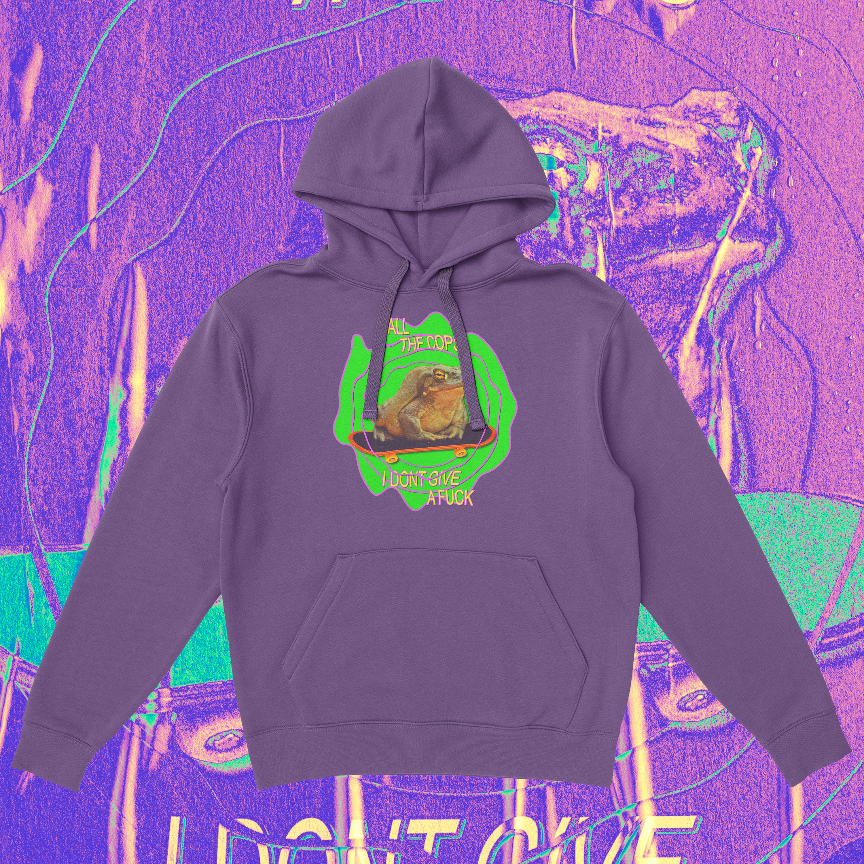 A hoodie with a design.