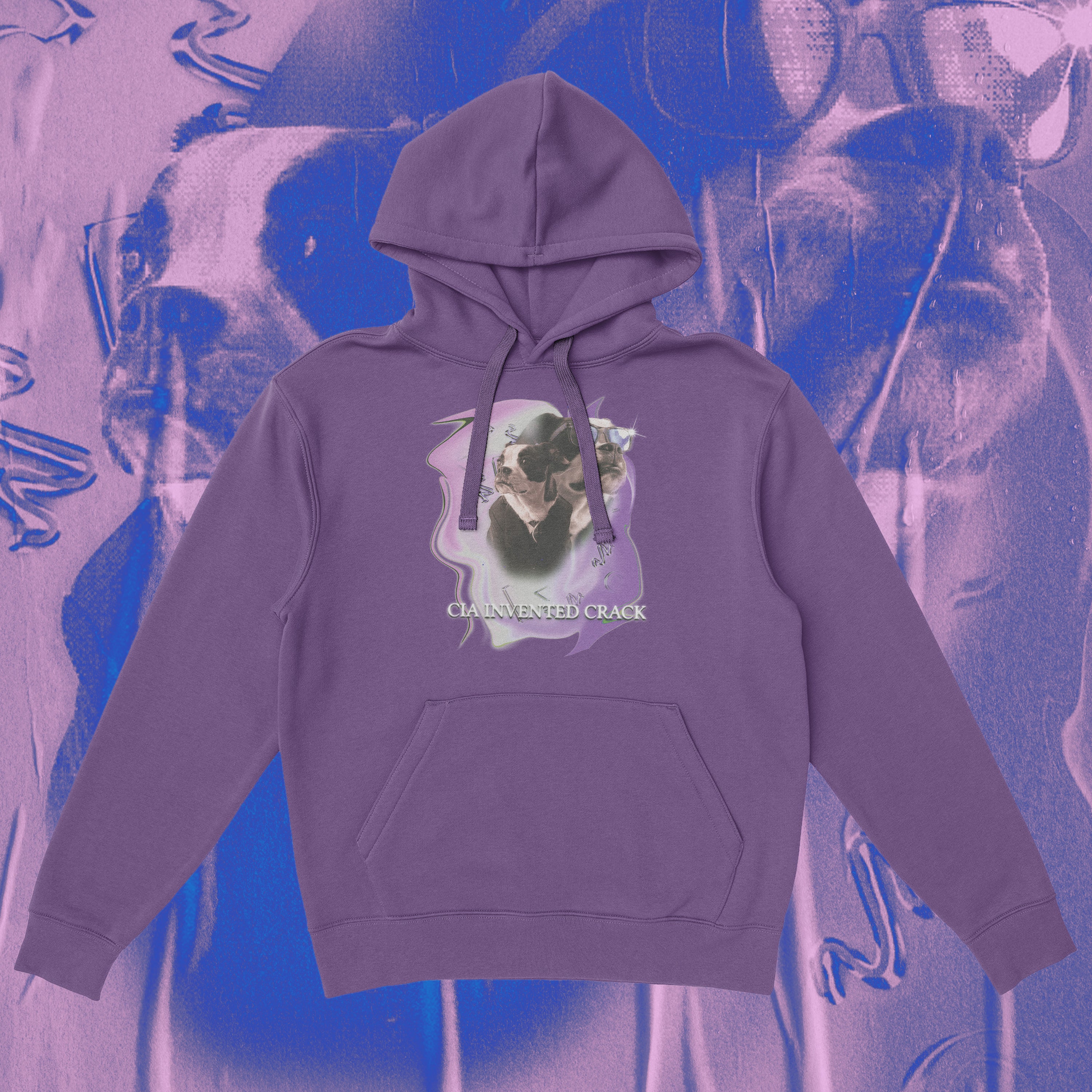 A hoodie with a design.