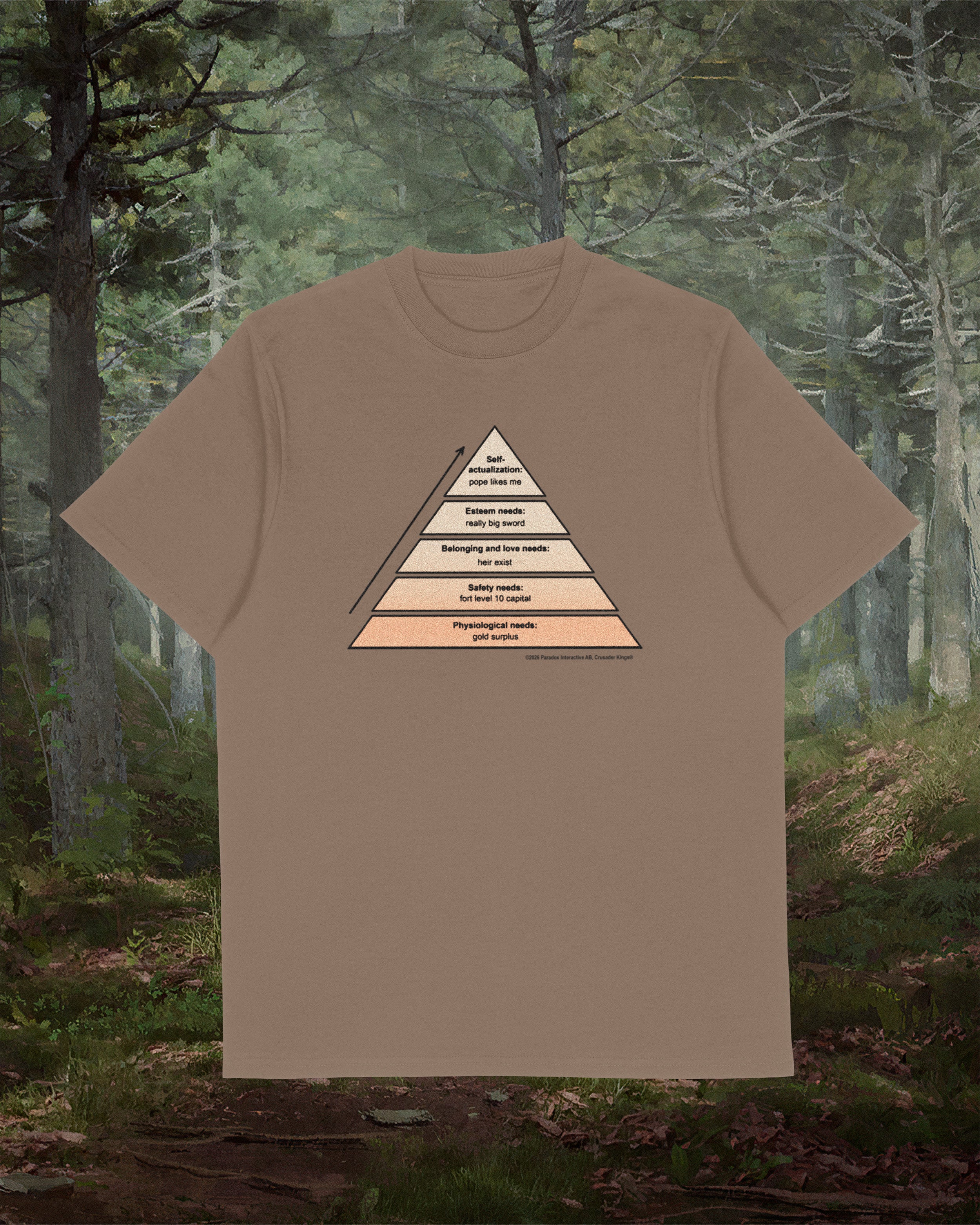Maslow's pyramid - Crusader Kings III T-Shirt