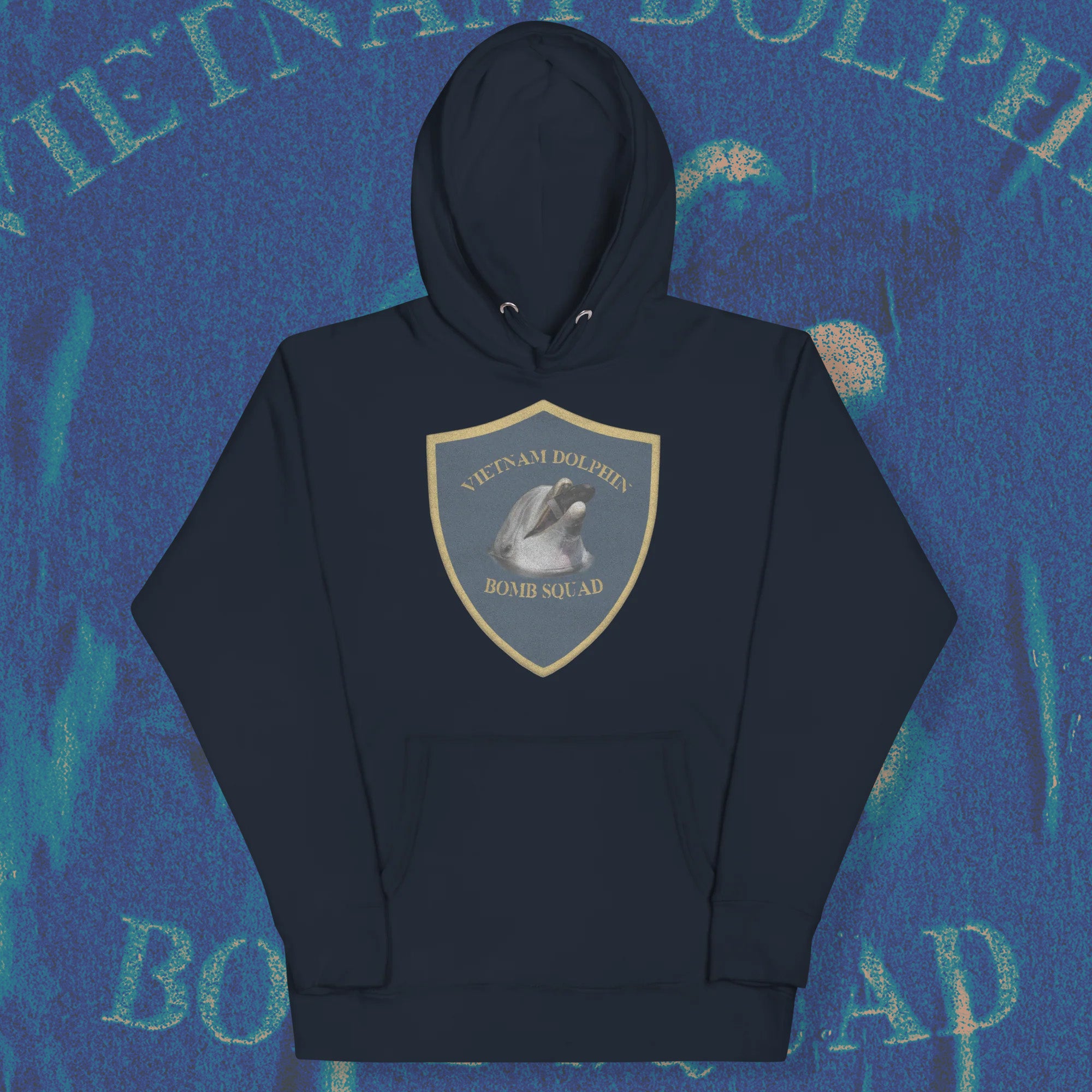 A hoodie with a design.