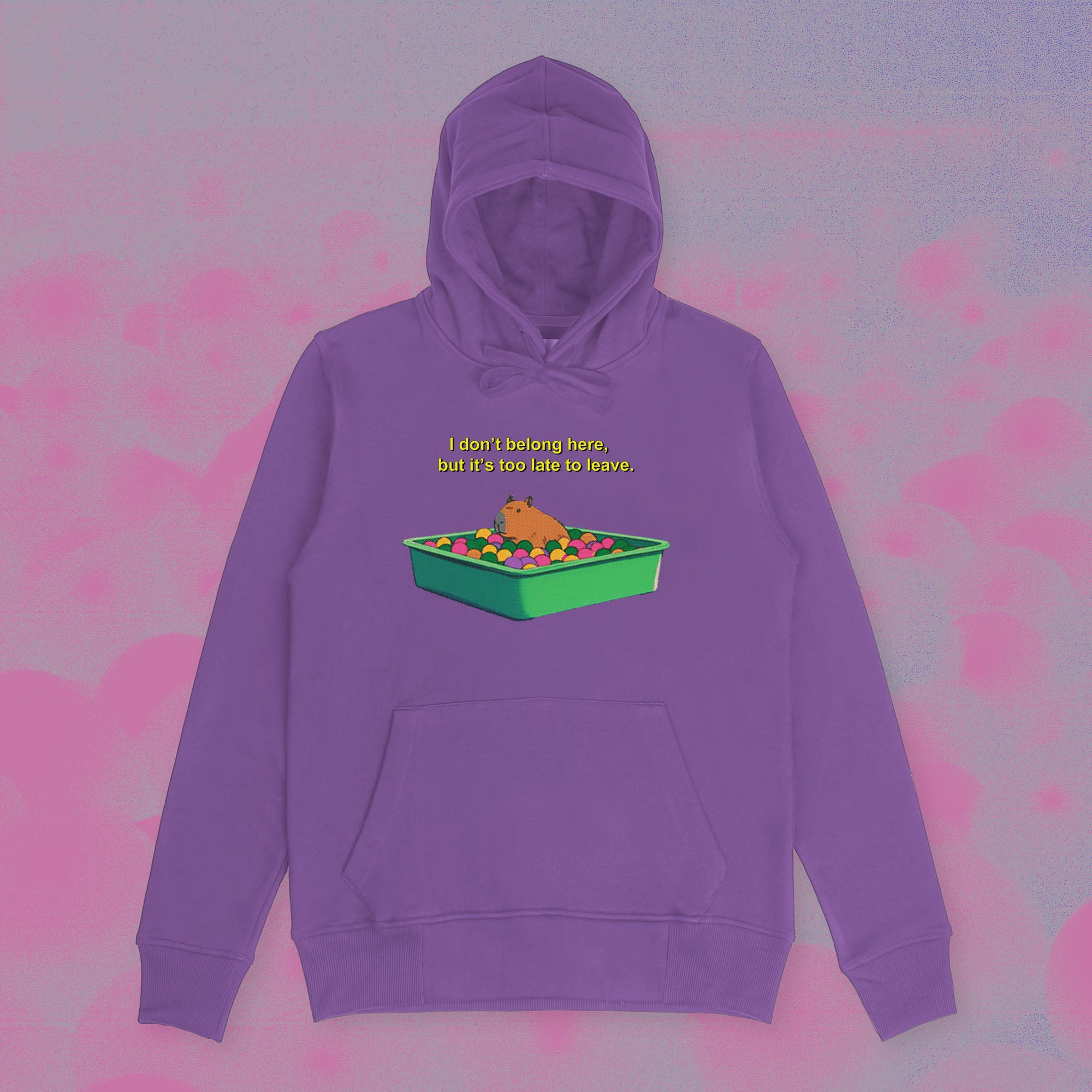 A hoodie with a design.